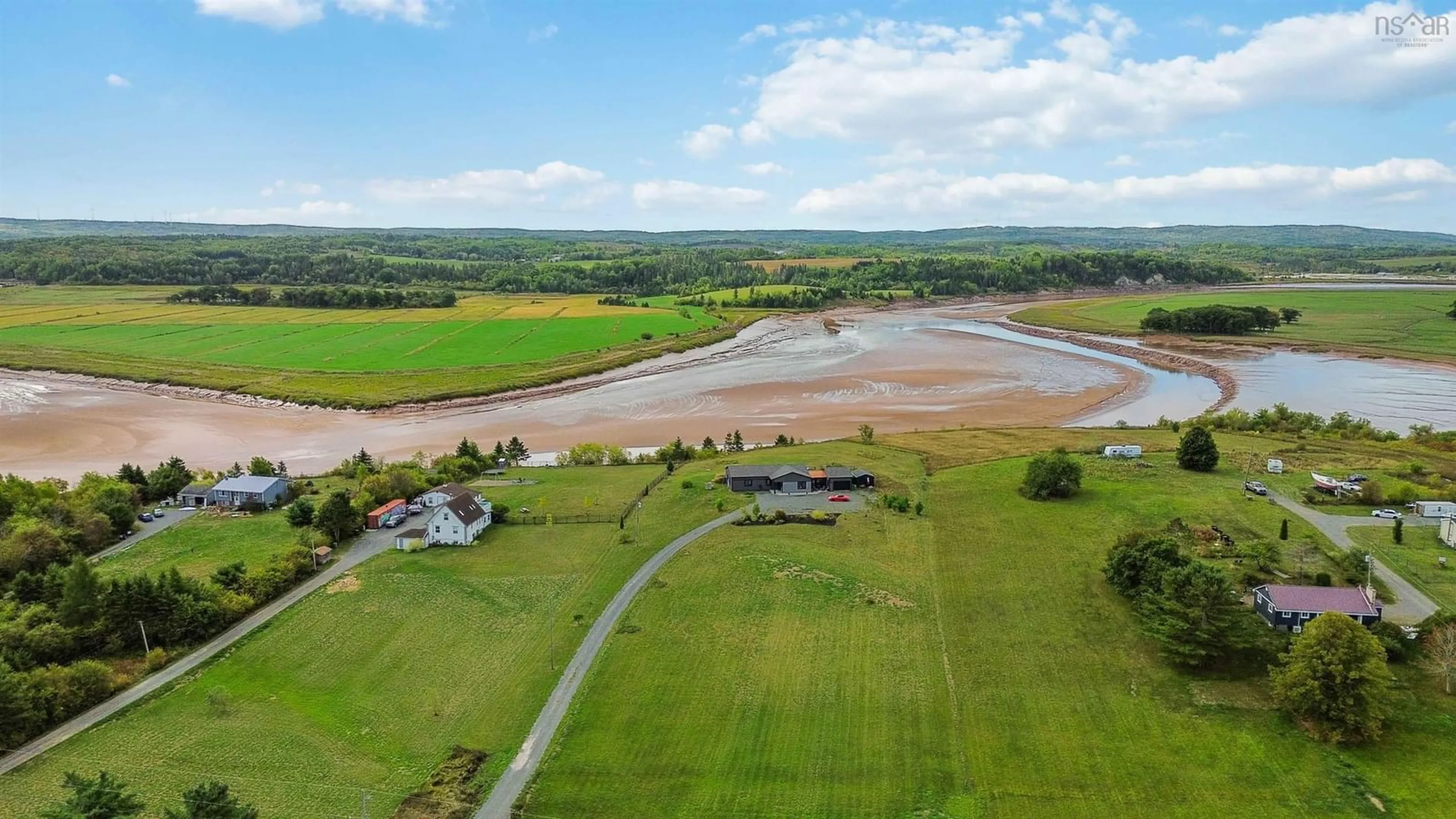 A pic from outside/outdoor area/front of a property/back of a property/a pic from drone, water/lake/river/ocean view for 1144 Avondale Rd, Poplar Grove Nova Scotia B0N 2A0