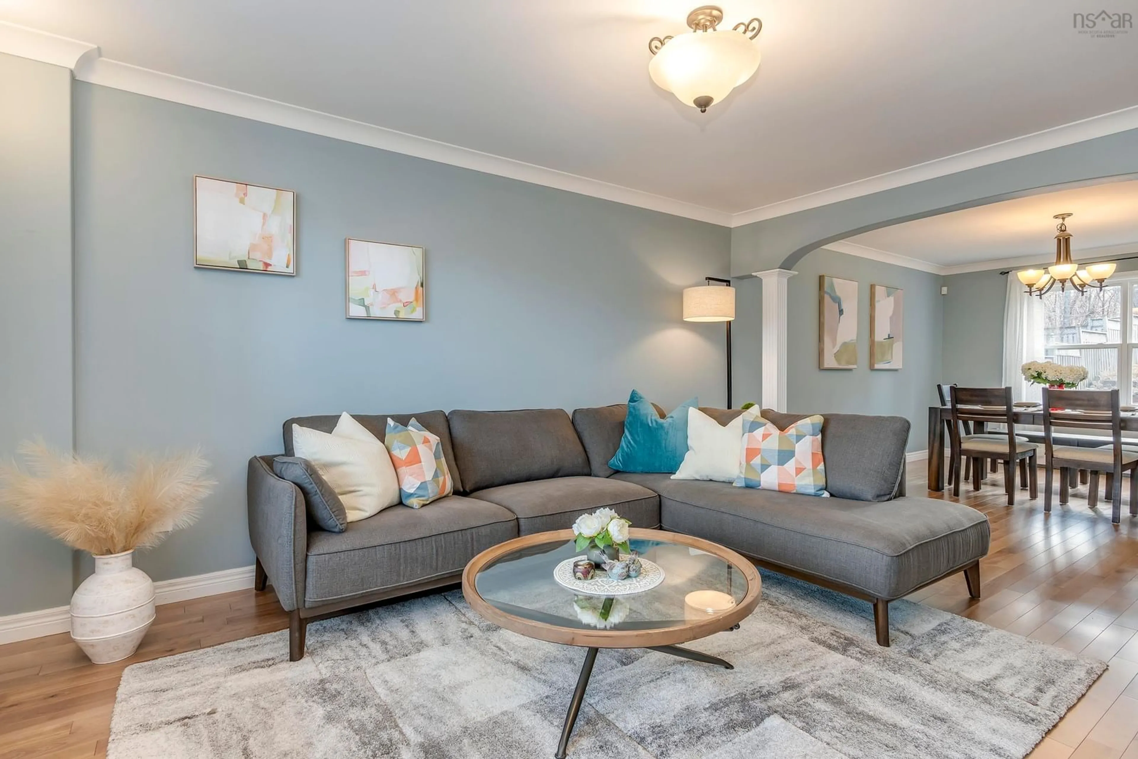 Living room with furniture, wood/laminate floor for 246 Langbrae Dr, Halifax Nova Scotia B3S 1K4