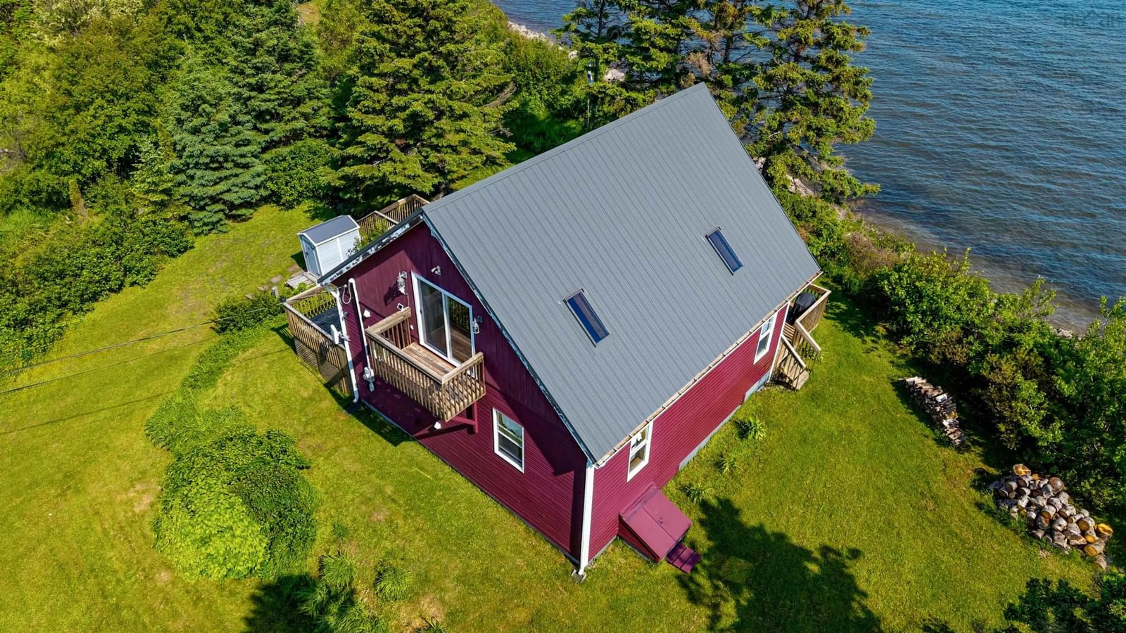 A pic from outside/outdoor area/front of a property/back of a property/a pic from drone, water/lake/river/ocean view for 523 Caribou Island Rd, Caribou Island Nova Scotia B0K 1H0