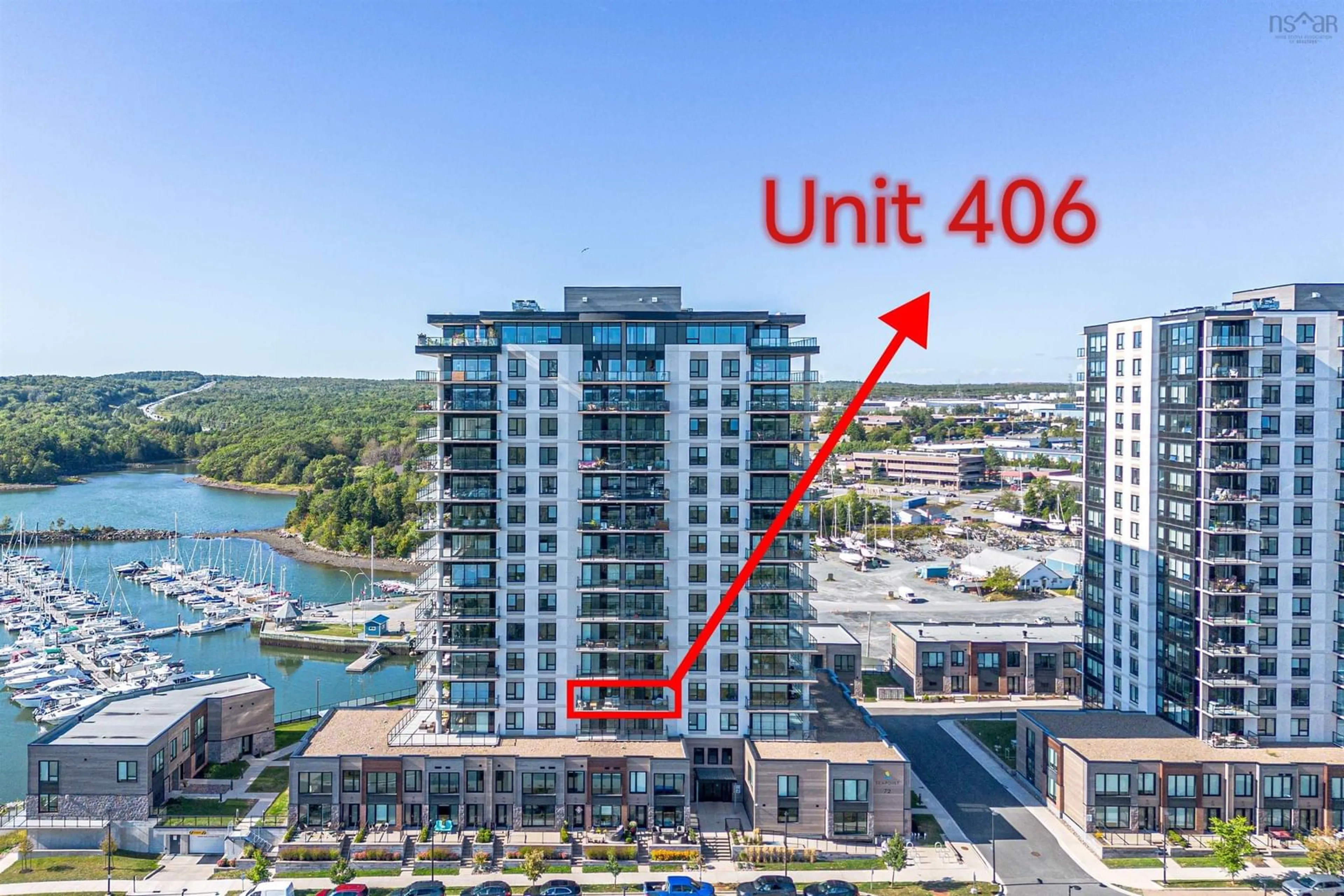 A pic from outside/outdoor area/front of a property/back of a property/a pic from drone, water/lake/river/ocean view for 72 Seapoint Rd #406, Dartmouth Nova Scotia B3B 0R8
