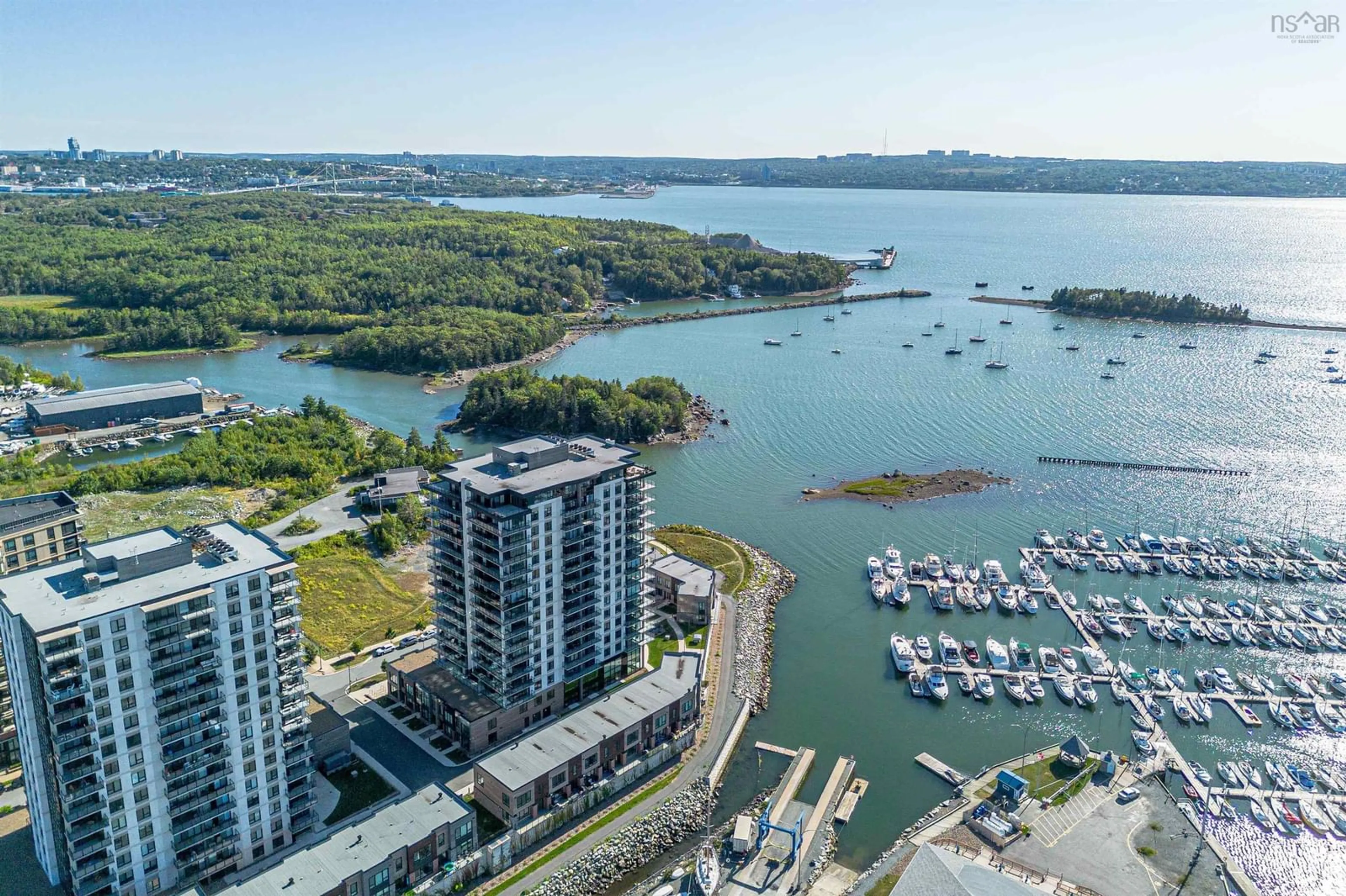 A pic from outside/outdoor area/front of a property/back of a property/a pic from drone, water/lake/river/ocean view for 72 Seapoint Rd #406, Dartmouth Nova Scotia B3B 0R8