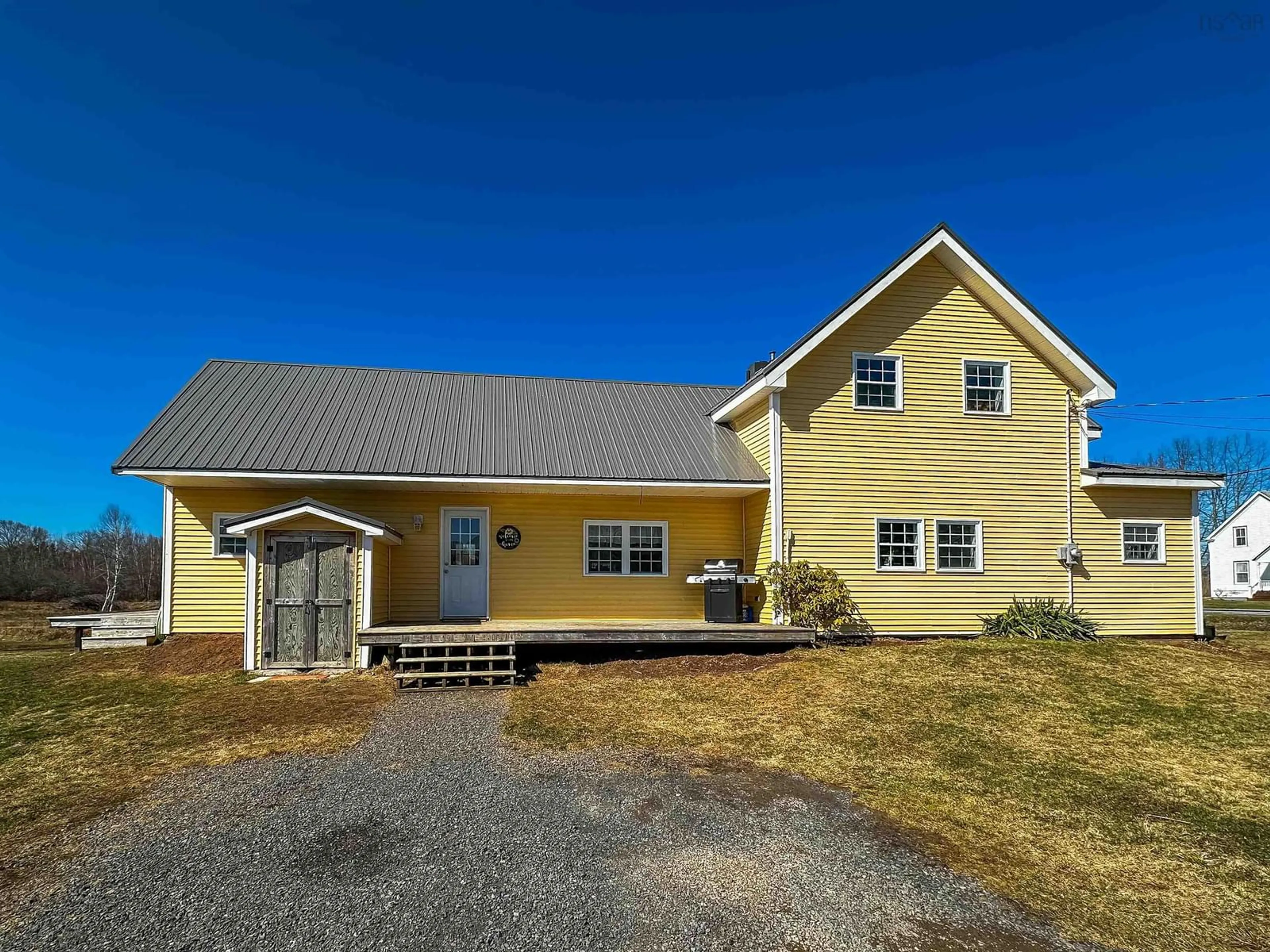 A pic from outside/outdoor area/front of a property/back of a property/a pic from drone, building for 5692 Highway 221, Woodville Nova Scotia B0P 1V0