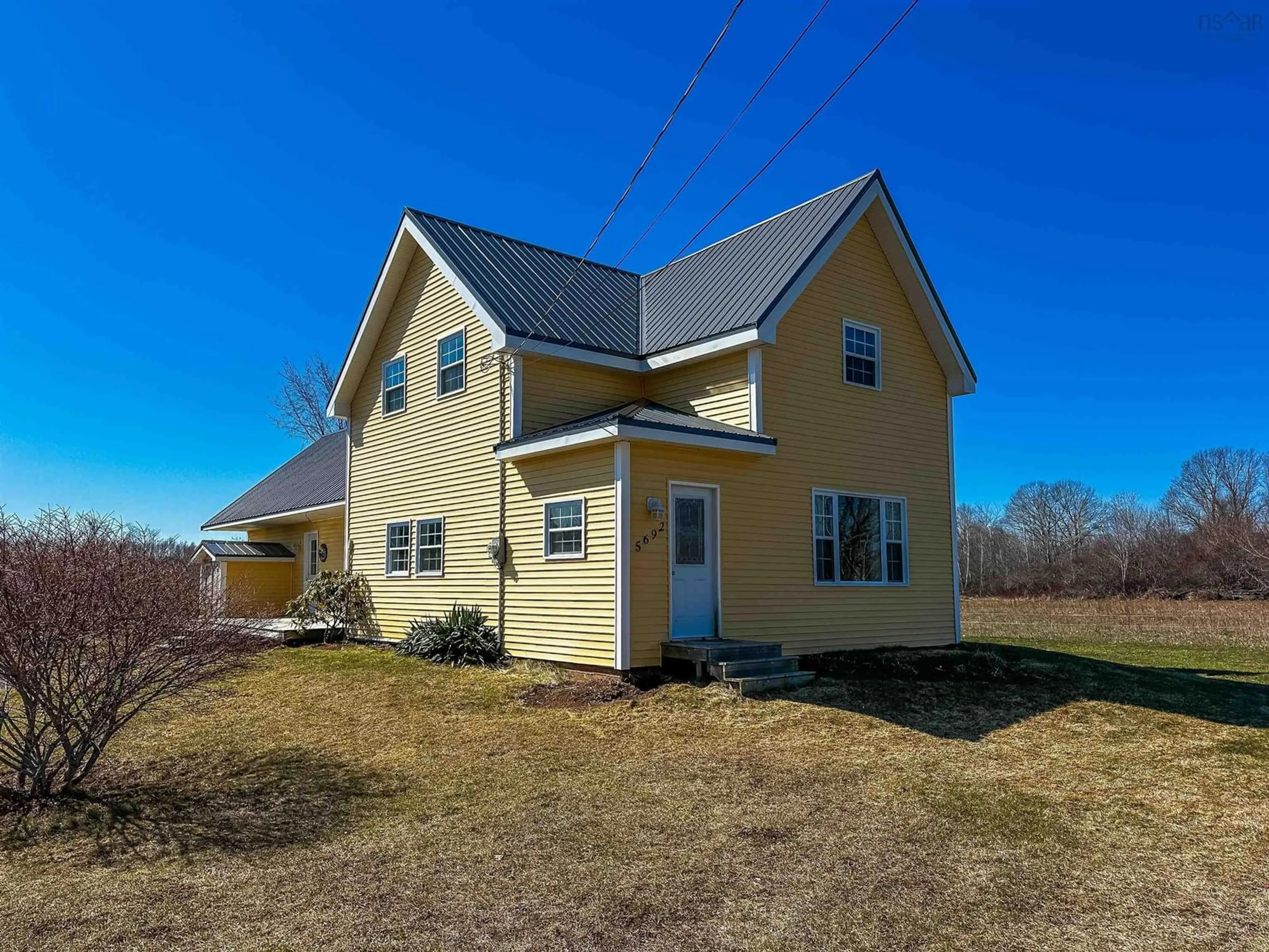 A pic from outside/outdoor area/front of a property/back of a property/a pic from drone, building for 5692 Highway 221, Woodville Nova Scotia B0P 1V0