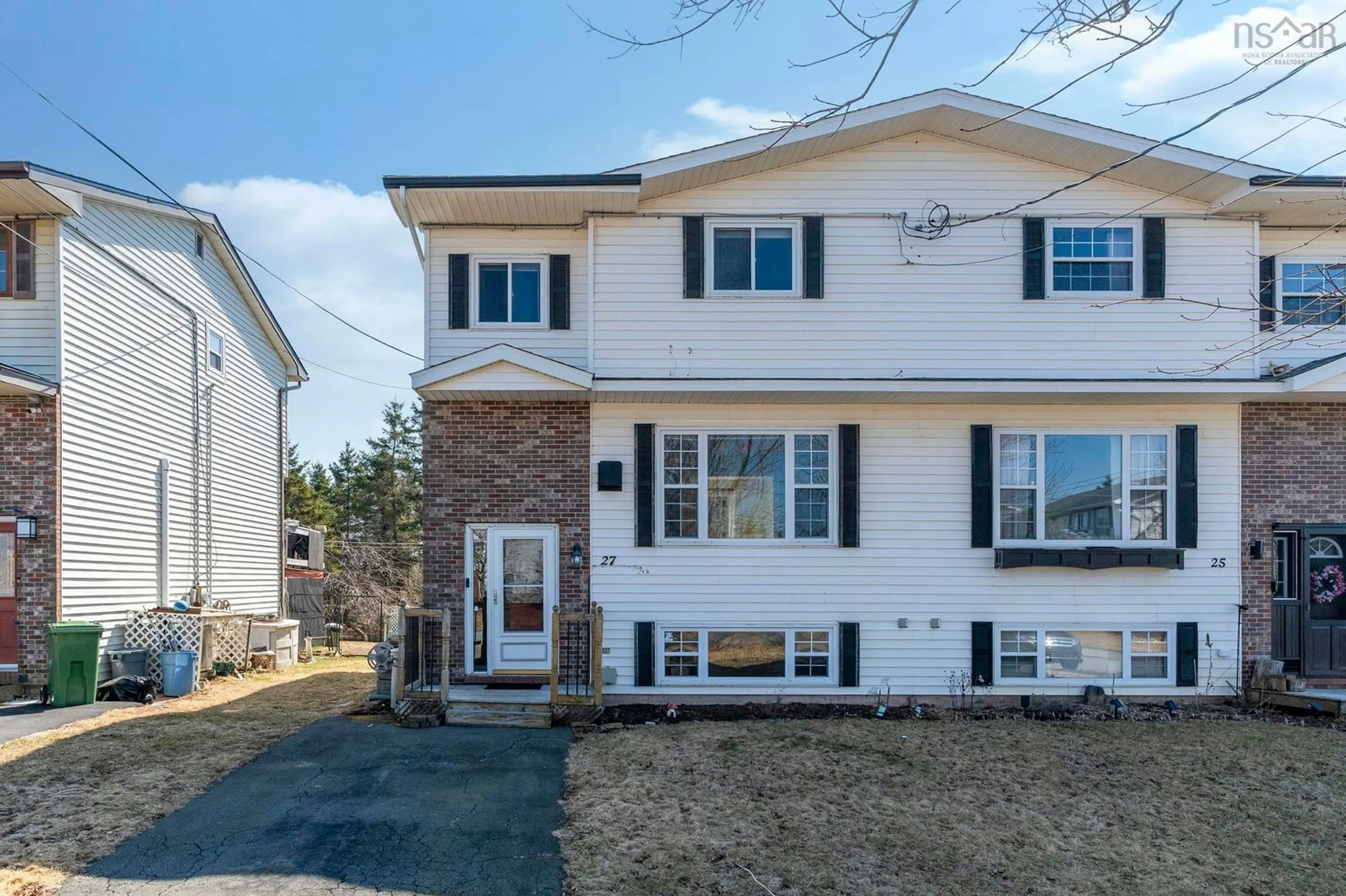 Home with vinyl exterior material, street for 27 Shoreview Dr, Eastern Passage Nova Scotia B3G 1G7