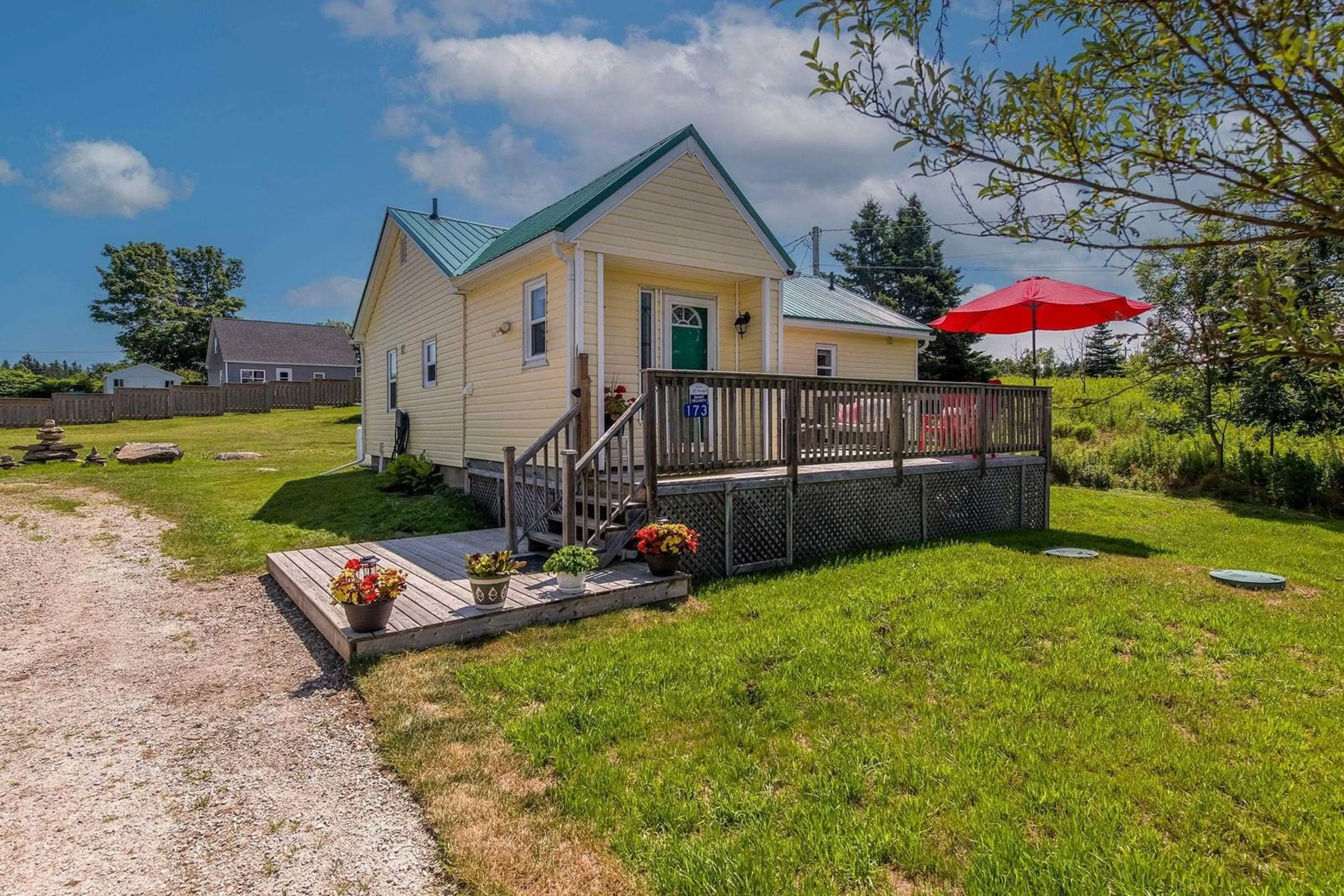 Patio, water/lake/river/ocean view for 173 New Harbour Rd, Blandford Nova Scotia B0J 1T0