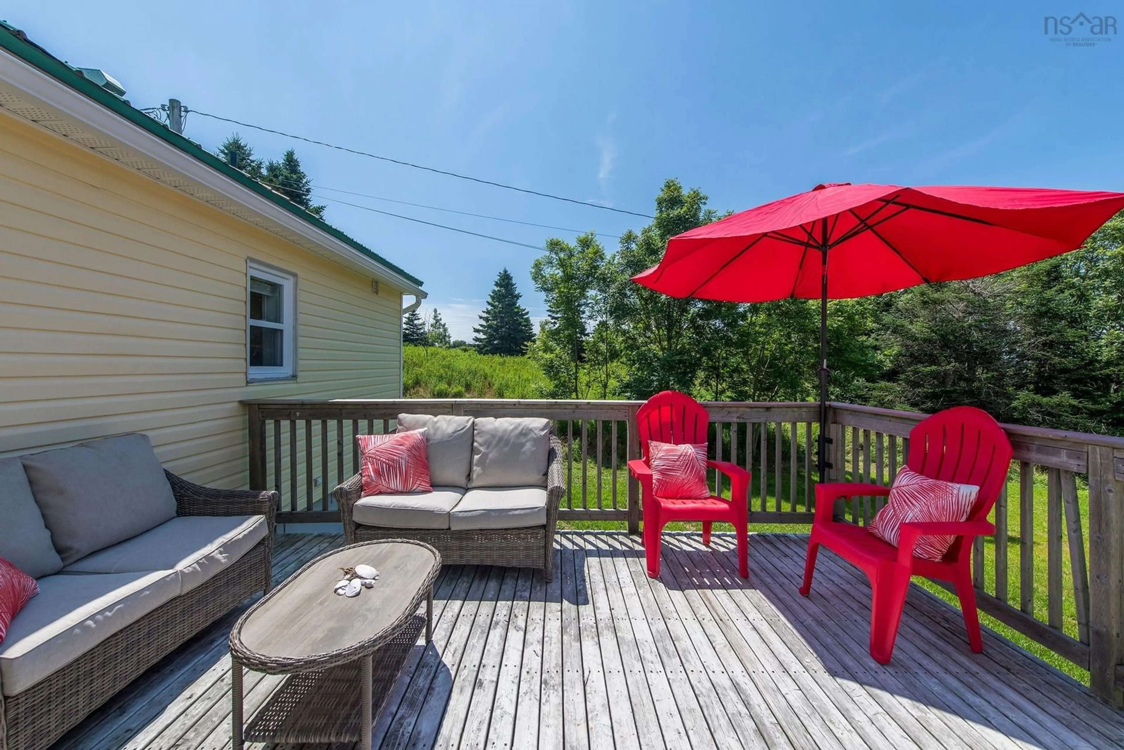 Patio, water/lake/river/ocean view for 173 New Harbour Rd, Blandford Nova Scotia B0J 1T0