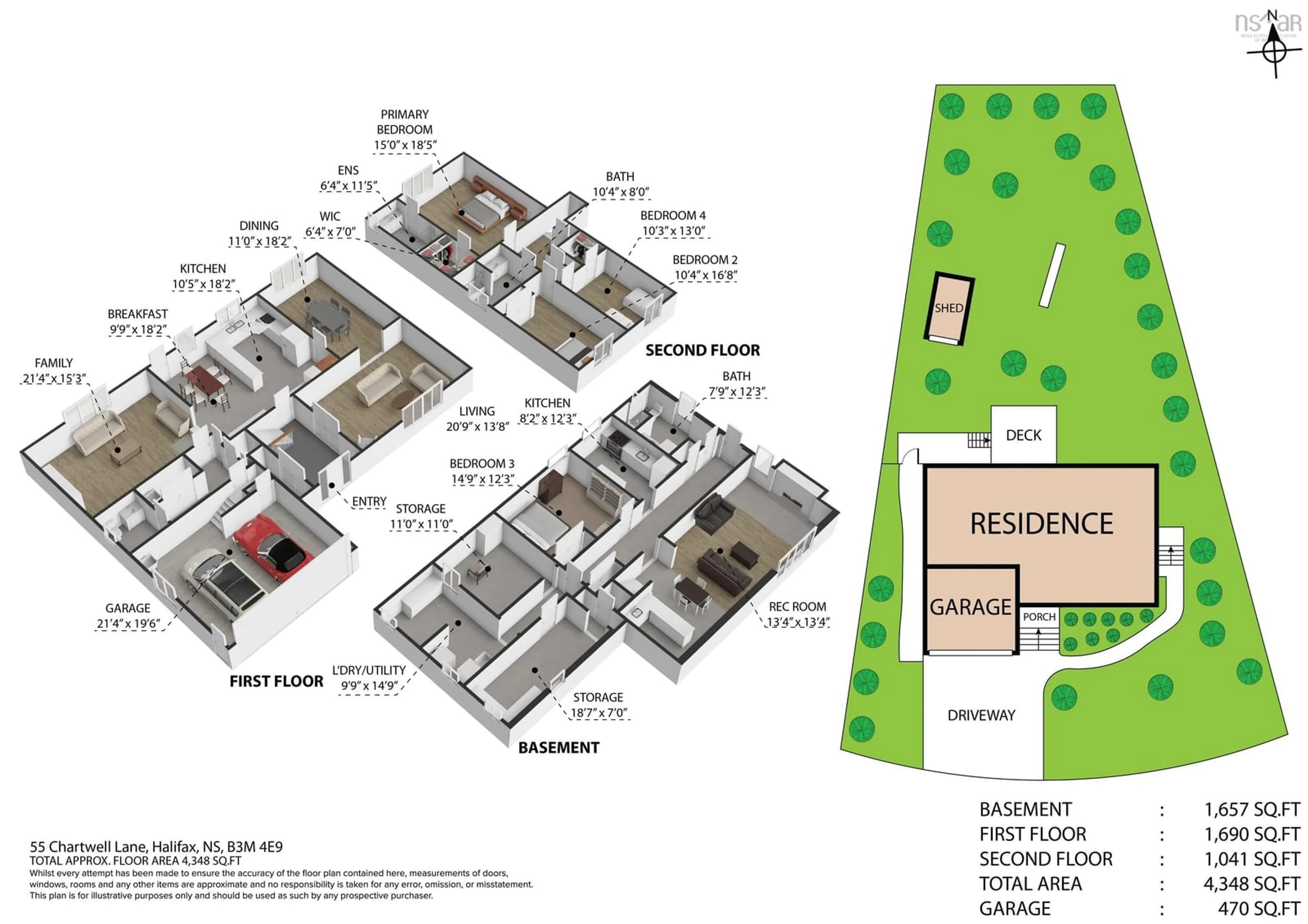 Floor plan for 55 Chartwell Lane, Halifax Nova Scotia B3M 4E9