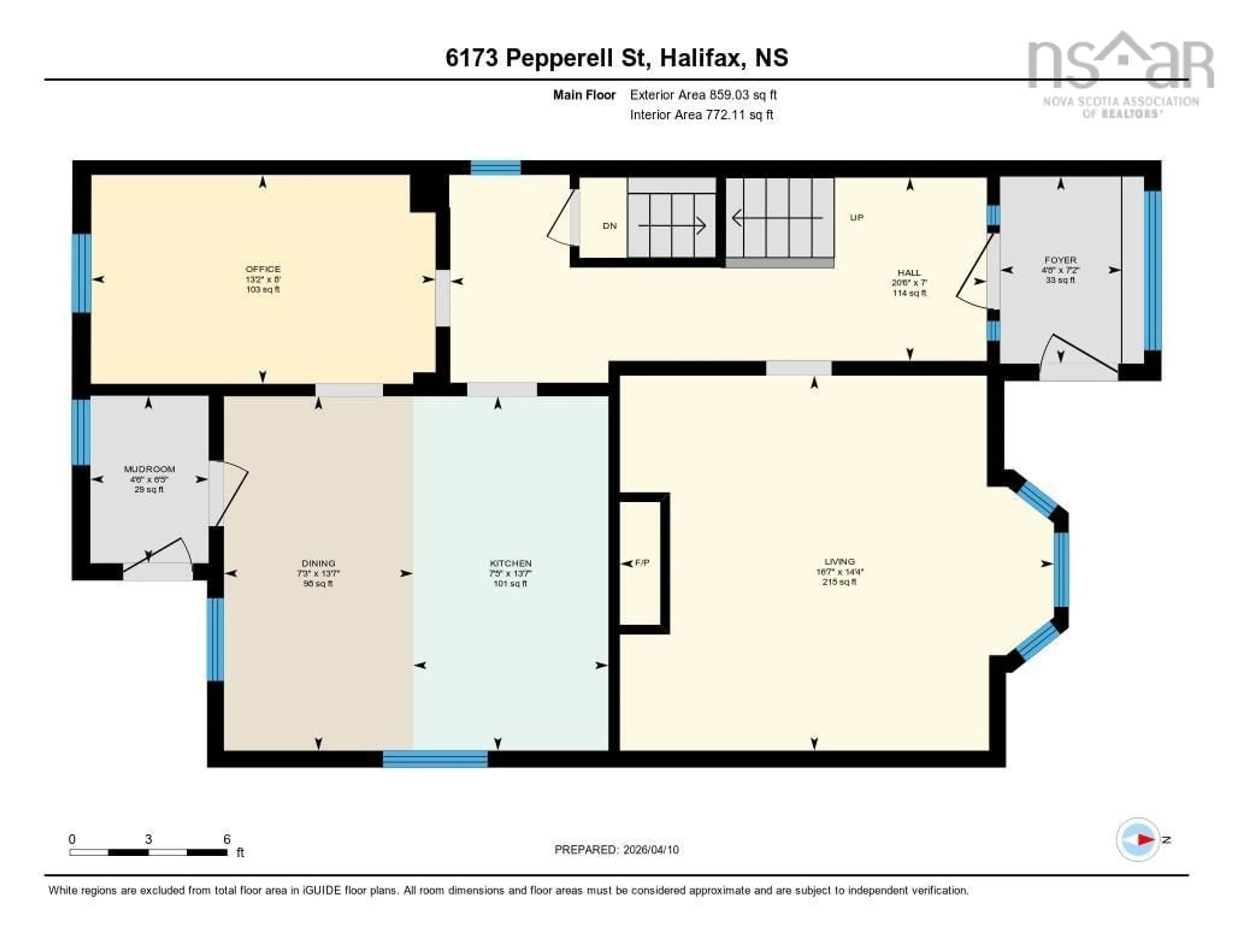 Floor plan for 6173 Pepperell St, Halifax Nova Scotia B3H 2P1