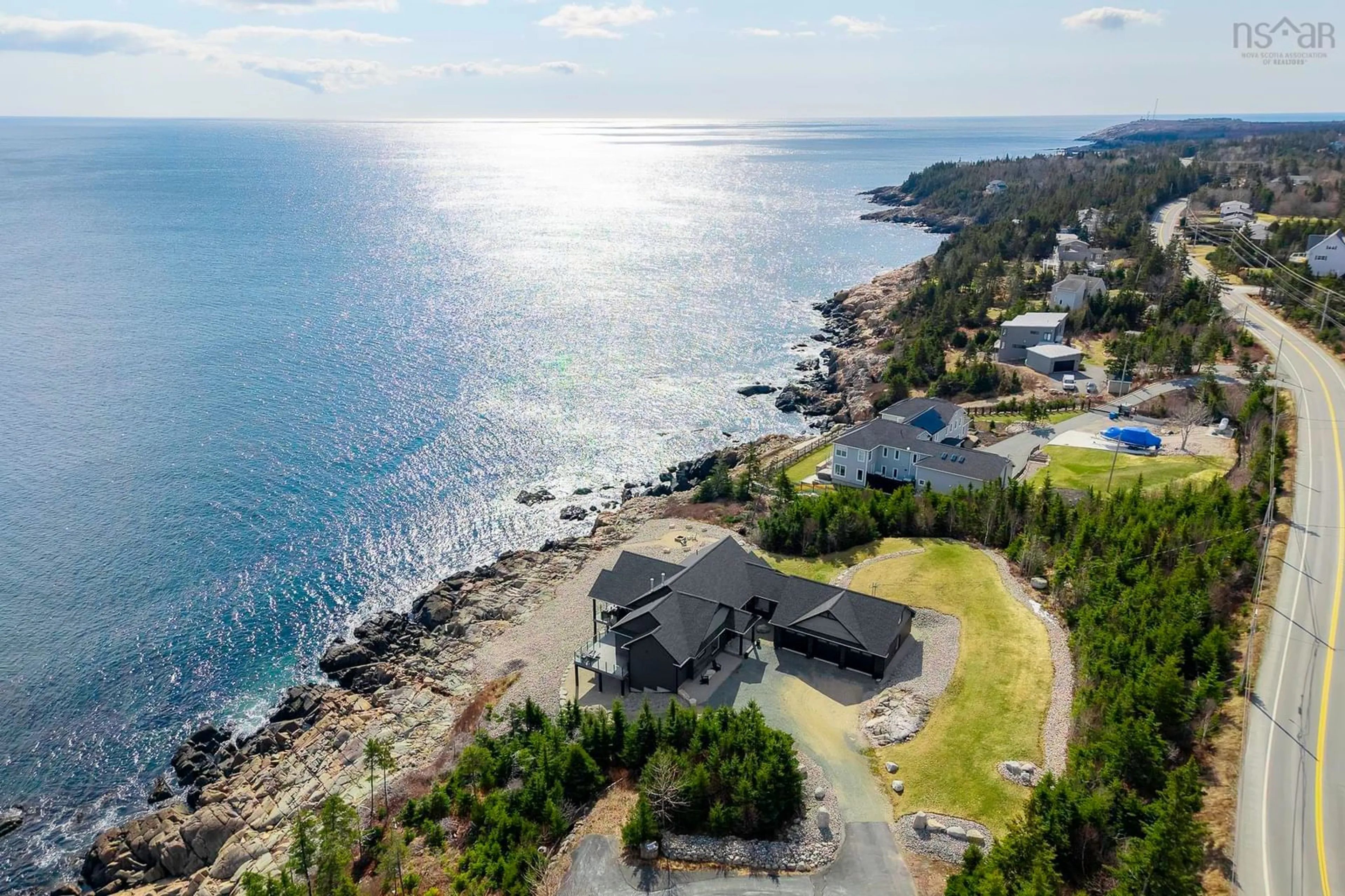 A pic from outside/outdoor area/front of a property/back of a property/a pic from drone, water/lake/river/ocean view for 520 Ketch Harbour Rd, Bear Cove Nova Scotia B3V 1P8