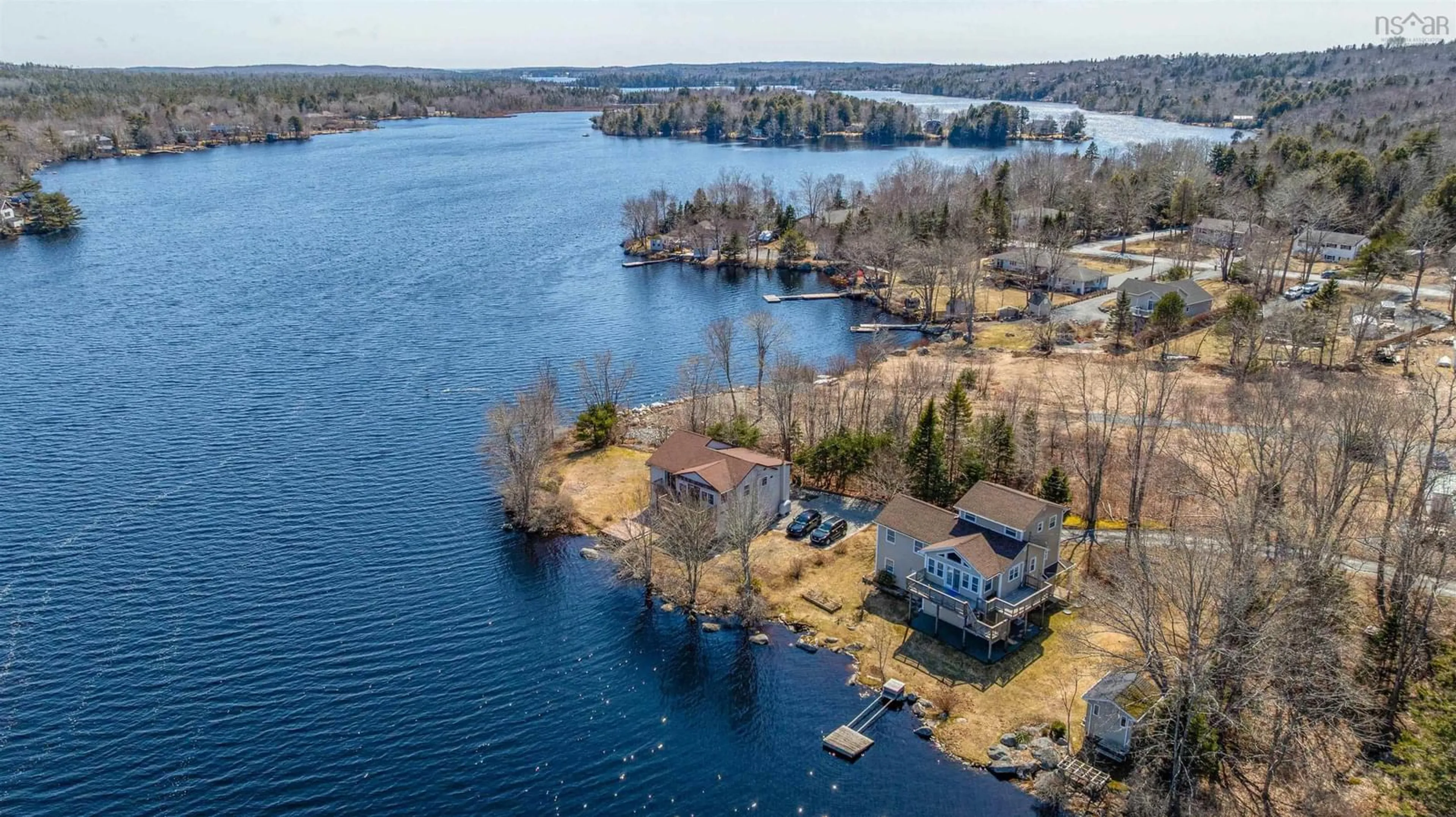 A pic from outside/outdoor area/front of a property/back of a property/a pic from drone, water/lake/river/ocean view for 3108 Highway 7, Lake Echo Nova Scotia B3E 1B2