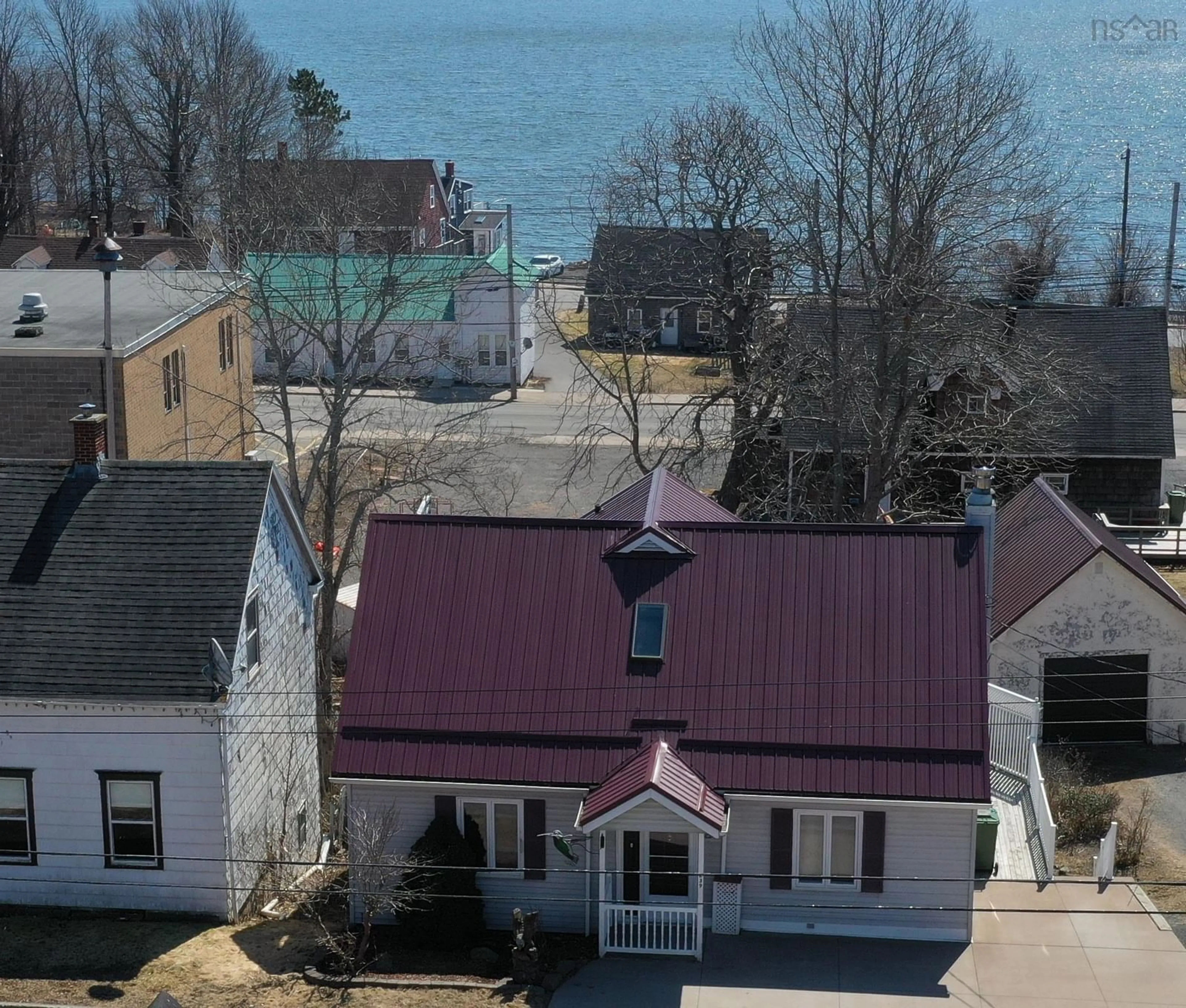 A pic from outside/outdoor area/front of a property/back of a property/a pic from drone, water/lake/river/ocean view for 239 High St, Pictou Nova Scotia B0K 1S0
