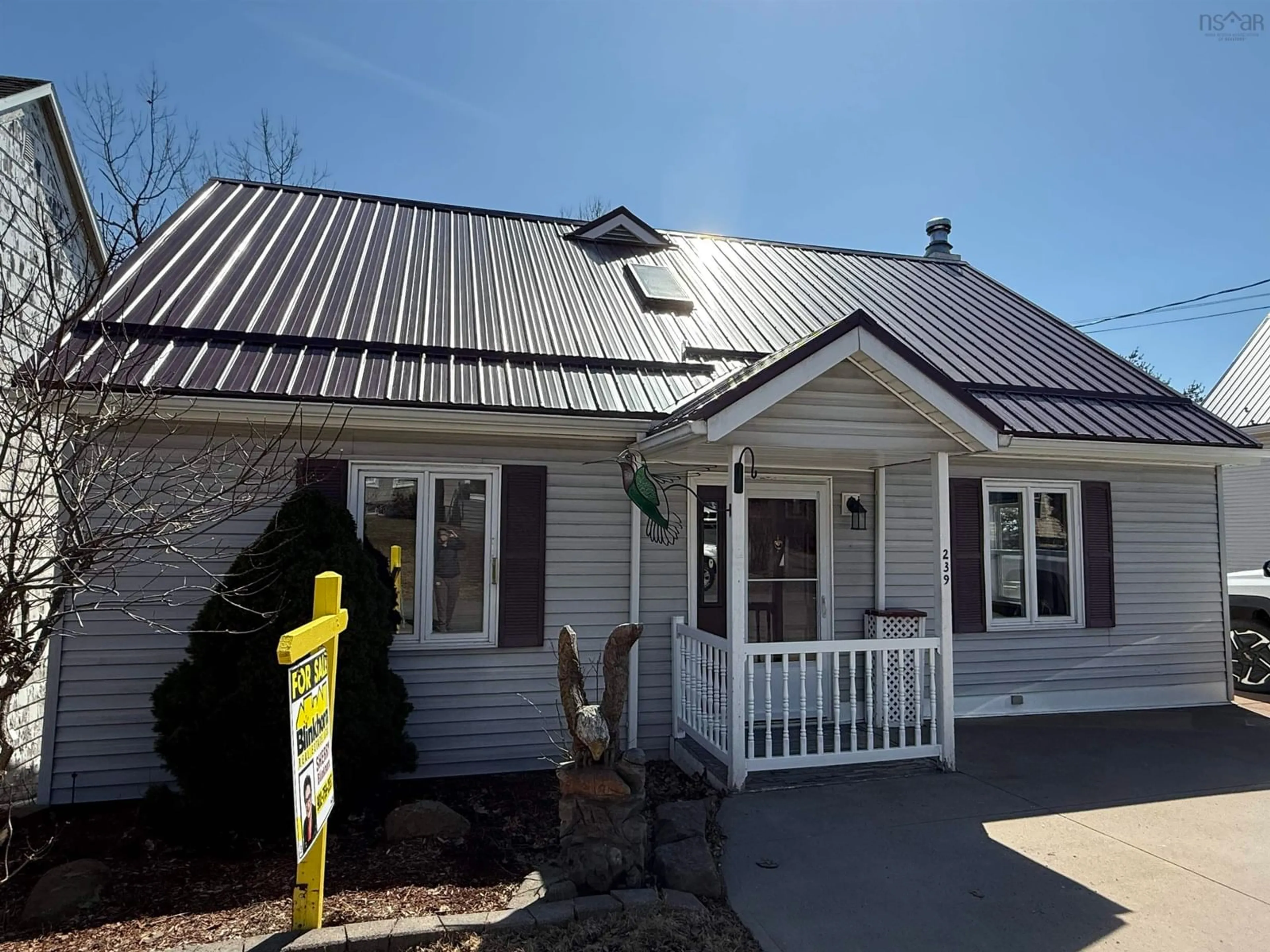 Home with vinyl exterior material, street for 239 High St, Pictou Nova Scotia B0K 1S0