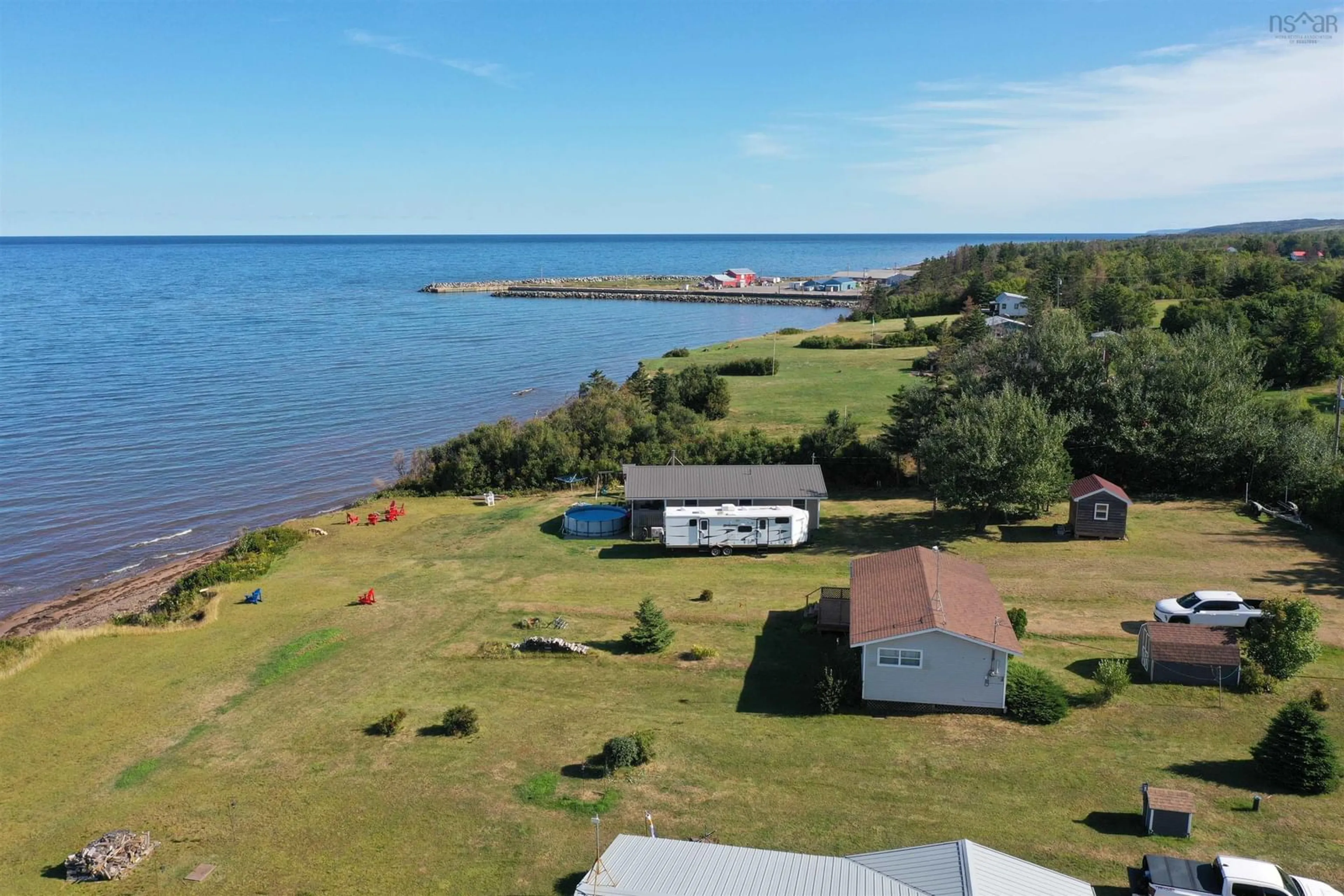A pic from outside/outdoor area/front of a property/back of a property/a pic from drone, water/lake/river/ocean view for 113 Ceilidh Lane, Lismore Nova Scotia B0K 1B0
