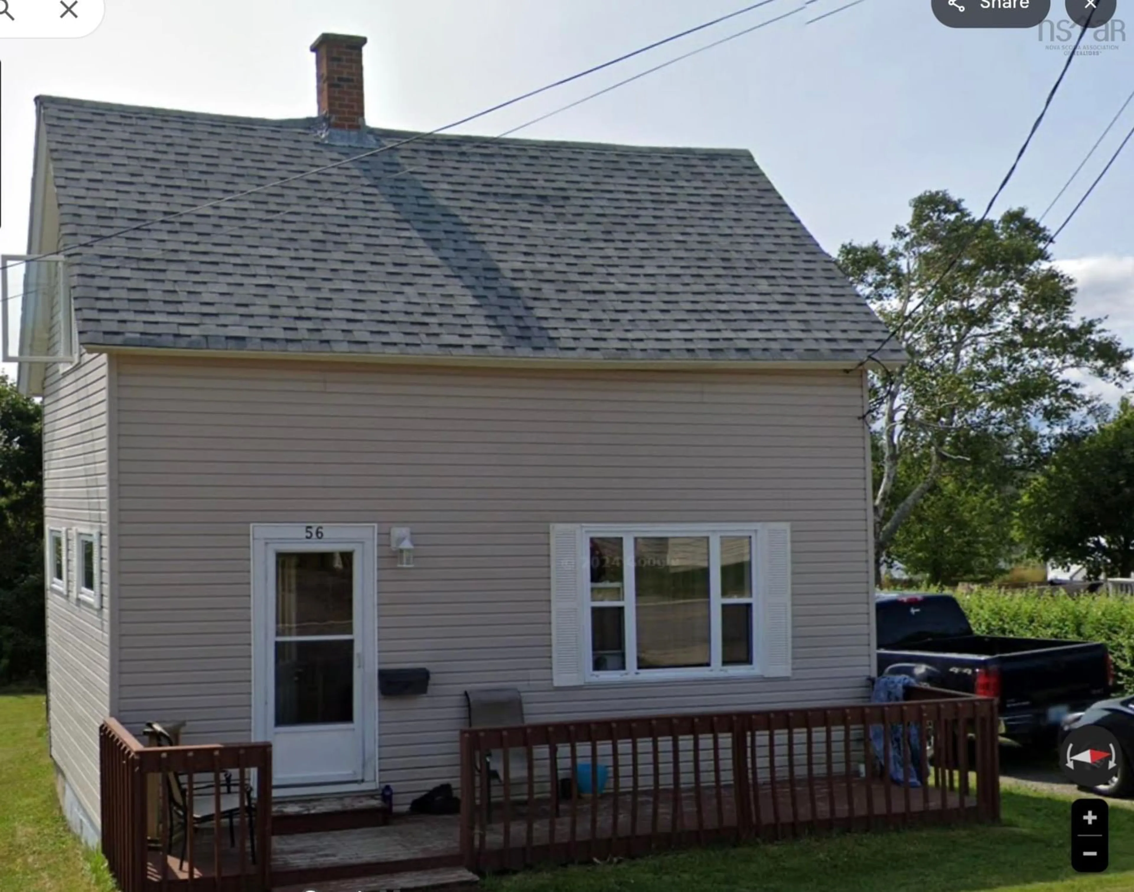 A pic from outside/outdoor area/front of a property/back of a property/a pic from drone, street for 56 Fraser Ave, Sydney Mines Nova Scotia B1V 2C3