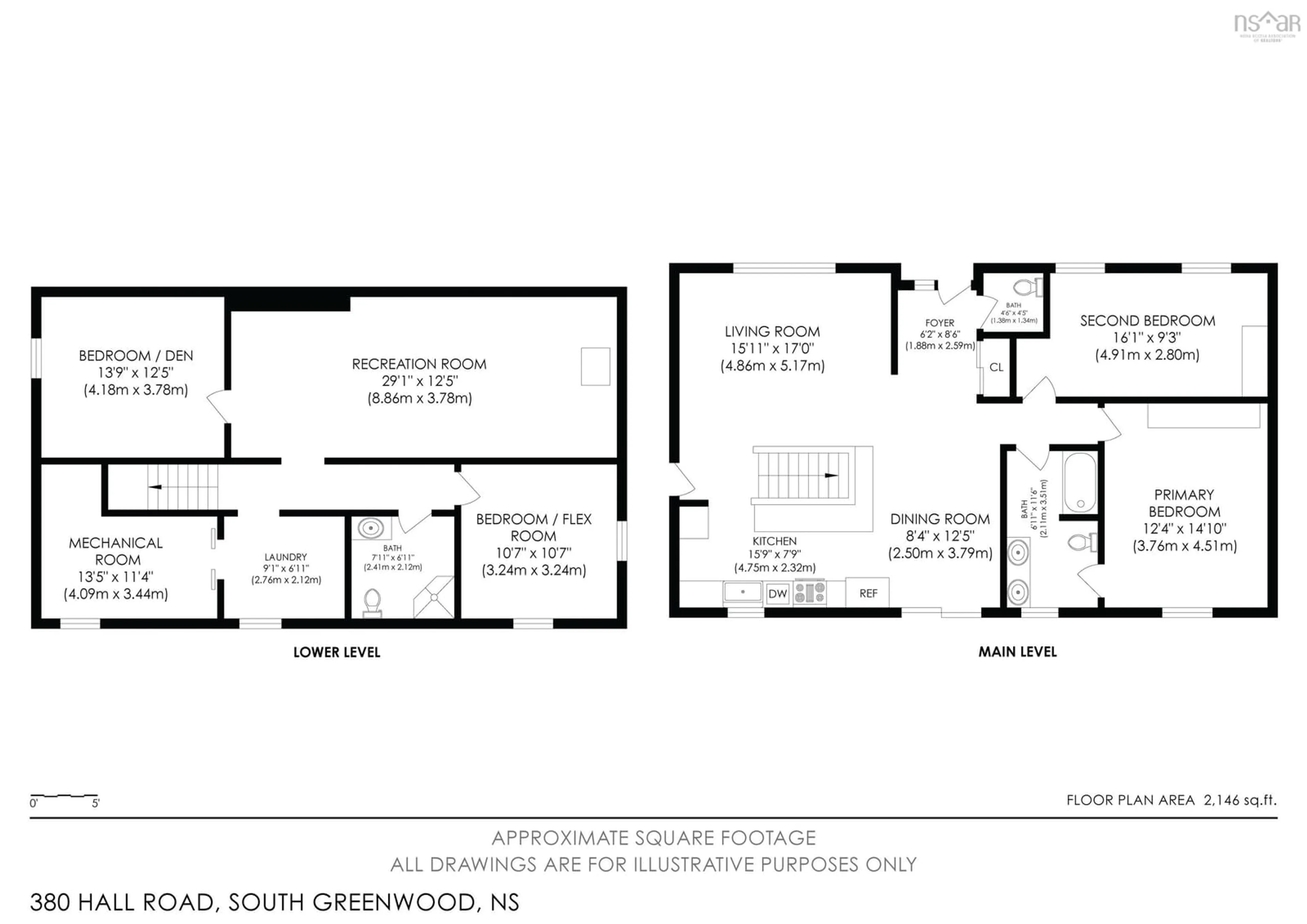 Floor plan for 380 Hall Rd, South Greenwood Nova Scotia B0P 1R0