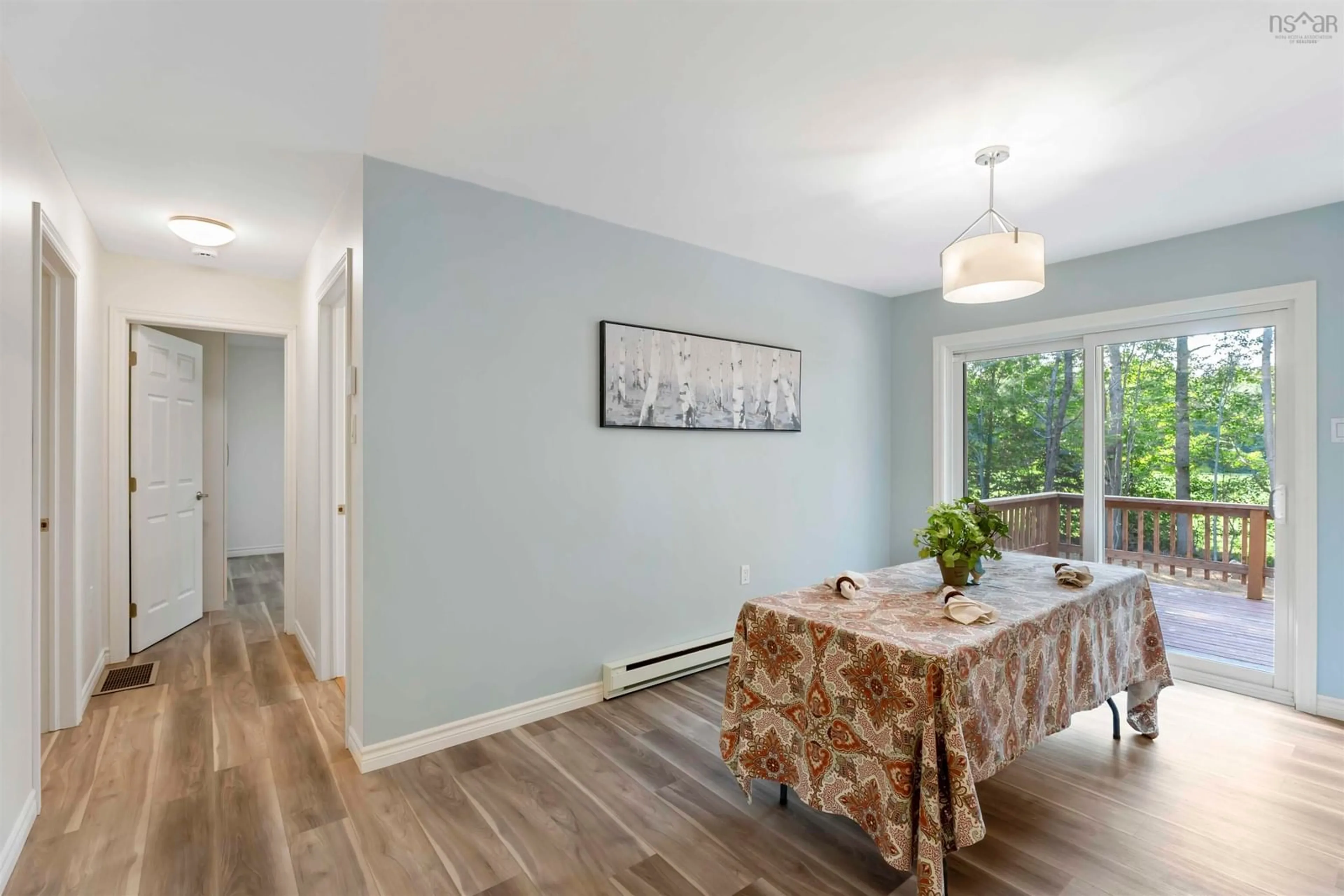 Dining room, wood/laminate floor for 380 Hall Rd, South Greenwood Nova Scotia B0P 1R0