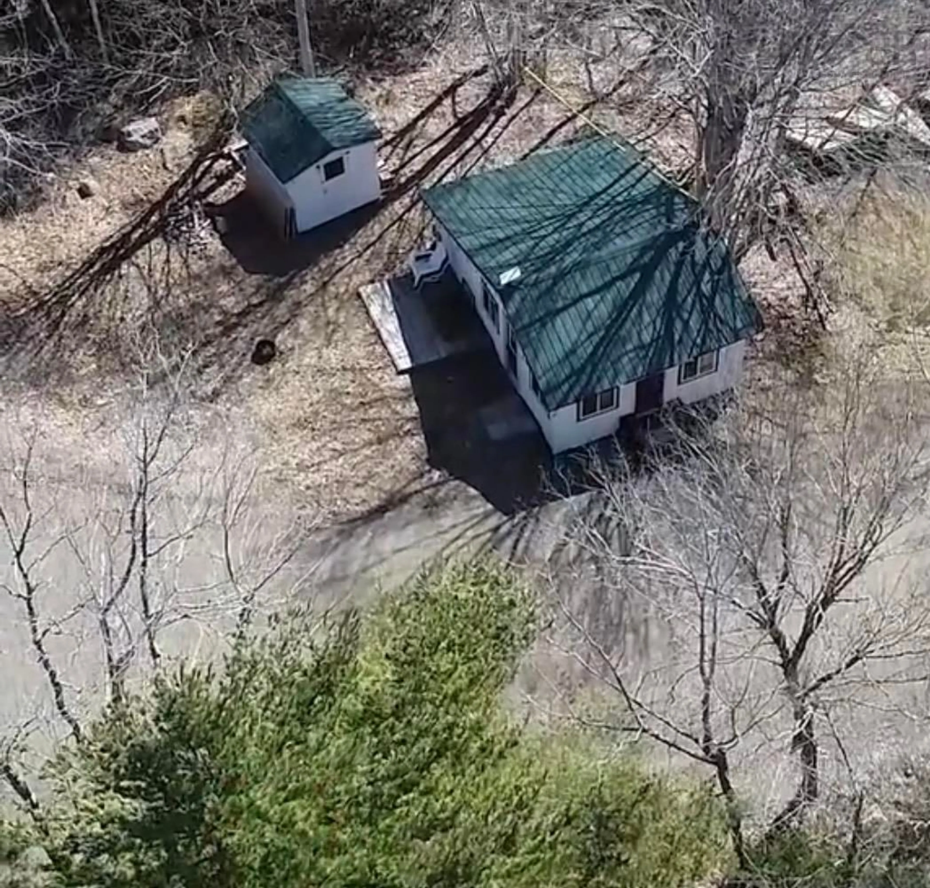 A pic from outside/outdoor area/front of a property/back of a property/a pic from drone, forest/trees view for 340 P-12 Road Lake George Ns B5a 5l6, Lake George Nova Scotia B5A 5L6