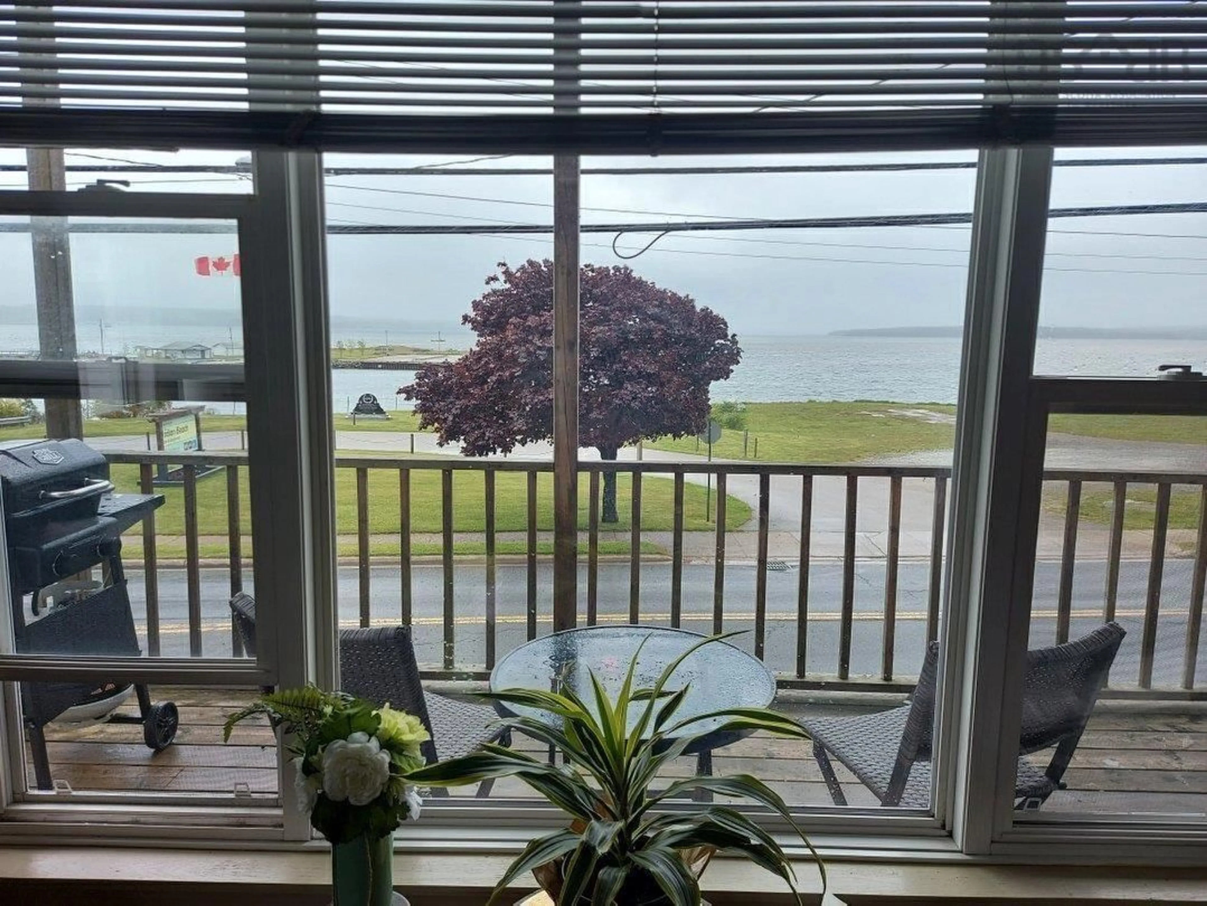 Balcony in the apartment, water/lake/river/ocean view for 436 Purves St, North Sydney Nova Scotia B2A 1C9