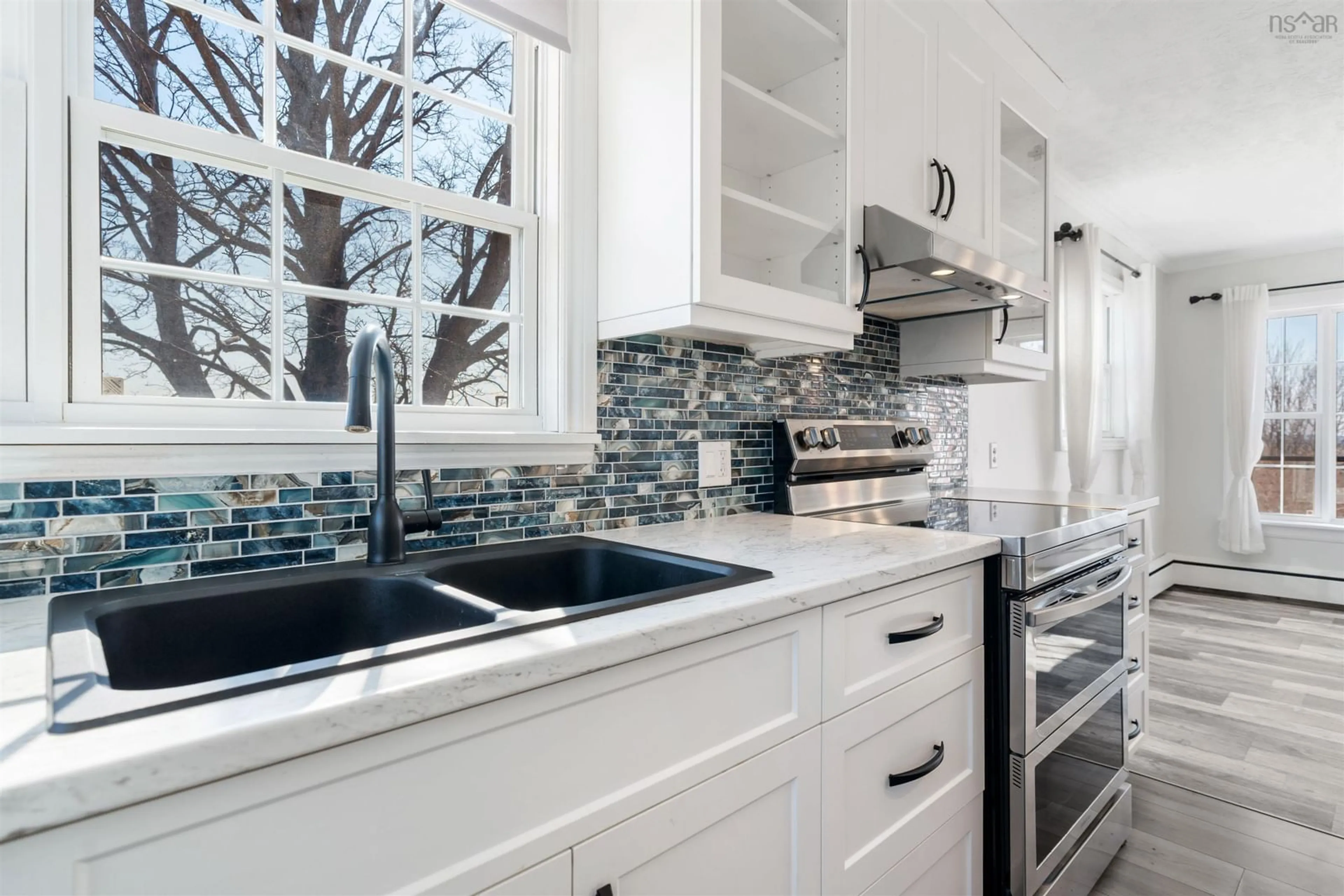 Contemporary kitchen, ceramic/tile floor for 85 Chestnut St, Trenton Nova Scotia B0K 1X0