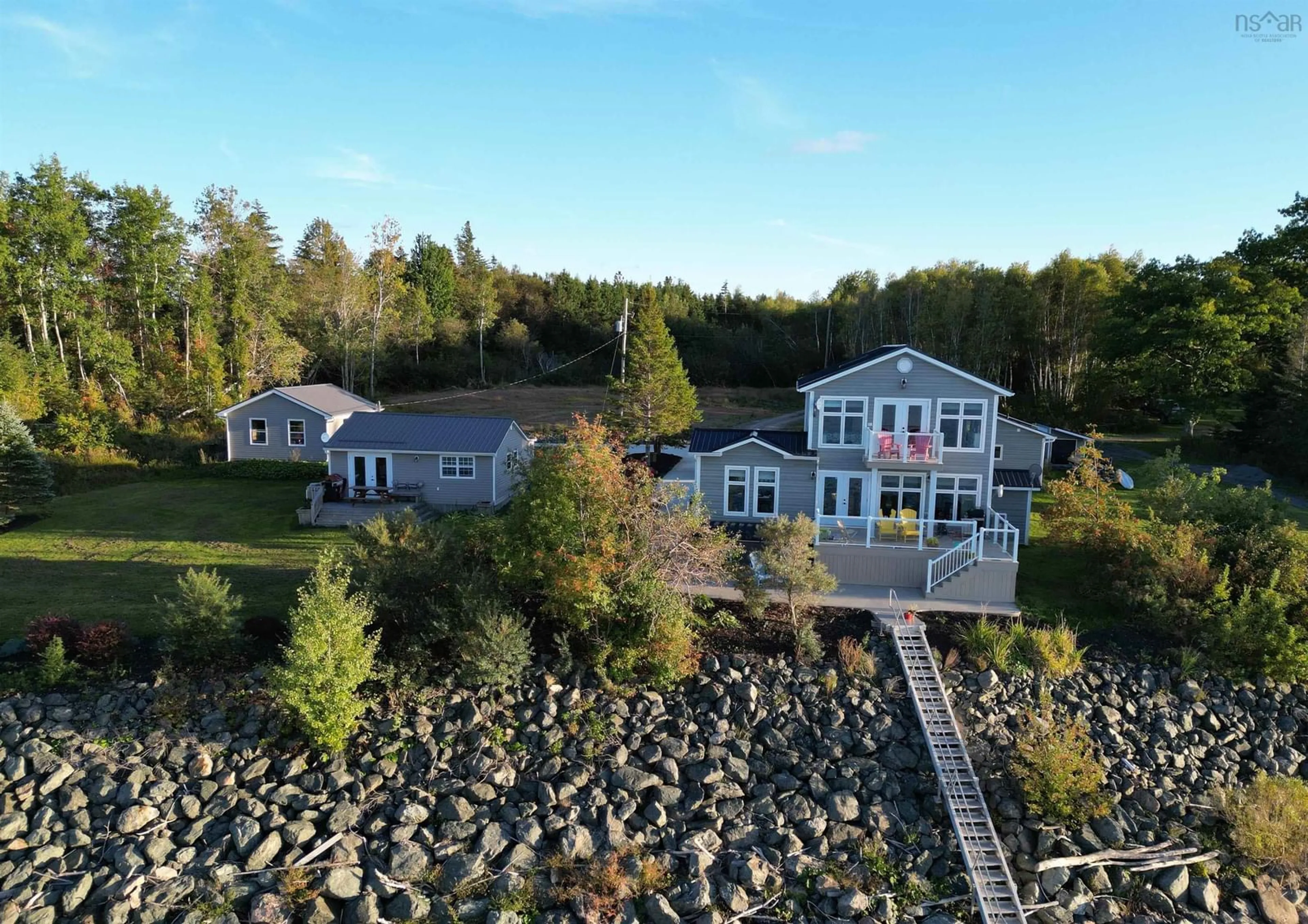 A pic from outside/outdoor area/front of a property/back of a property/a pic from drone, water/lake/river/ocean view for 79 & 81 Oak Lane, Loch Broom Loop, Loch Broom Loop Nova Scotia B0K 2A0
