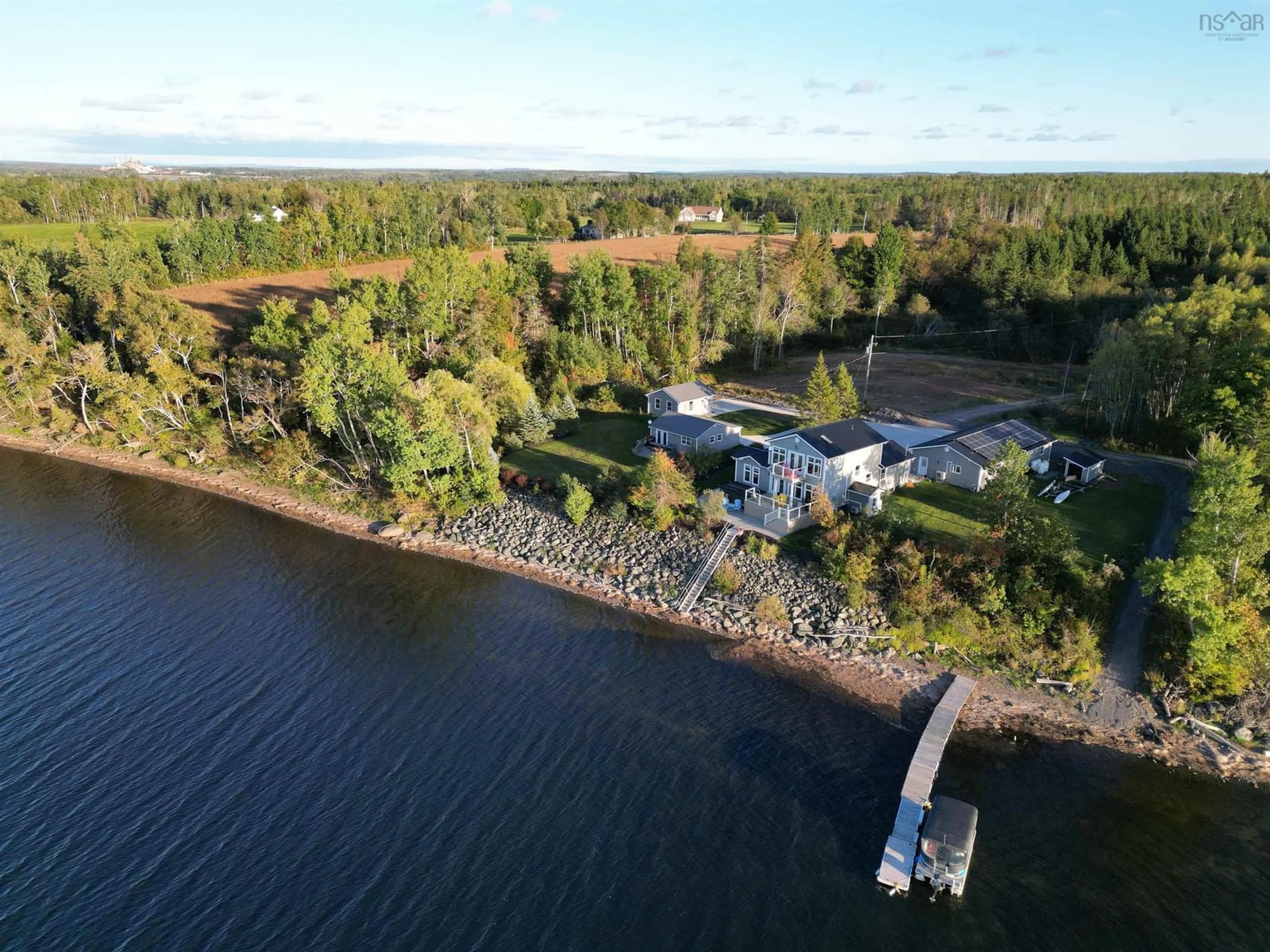A pic from outside/outdoor area/front of a property/back of a property/a pic from drone, water/lake/river/ocean view for 79 & 81 Oak Lane, Loch Broom Loop, Loch Broom Loop Nova Scotia B0K 2A0