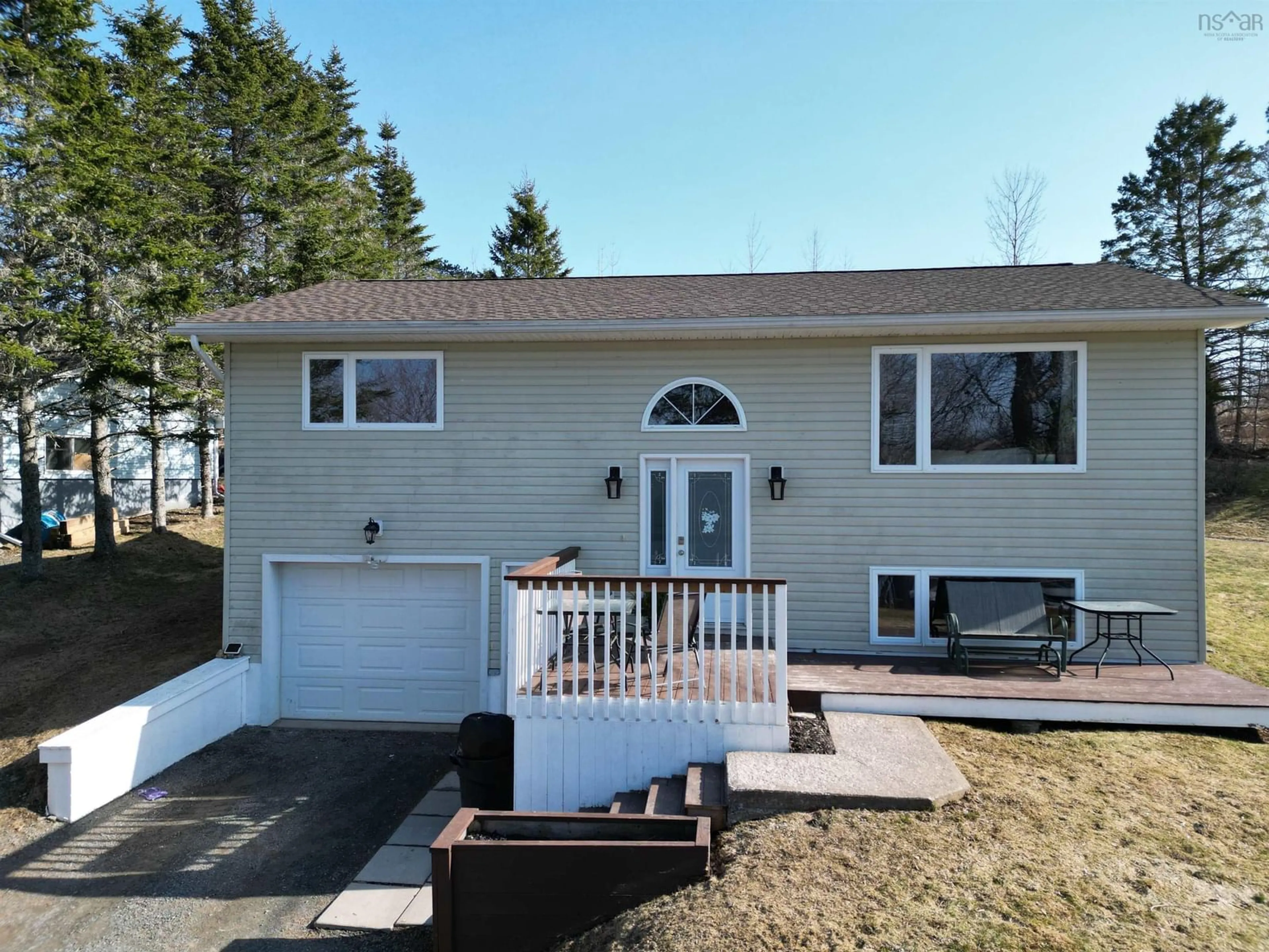 Home with vinyl exterior material, street for 1178 1 Hwy, Lakelands Nova Scotia B0N 1Z0