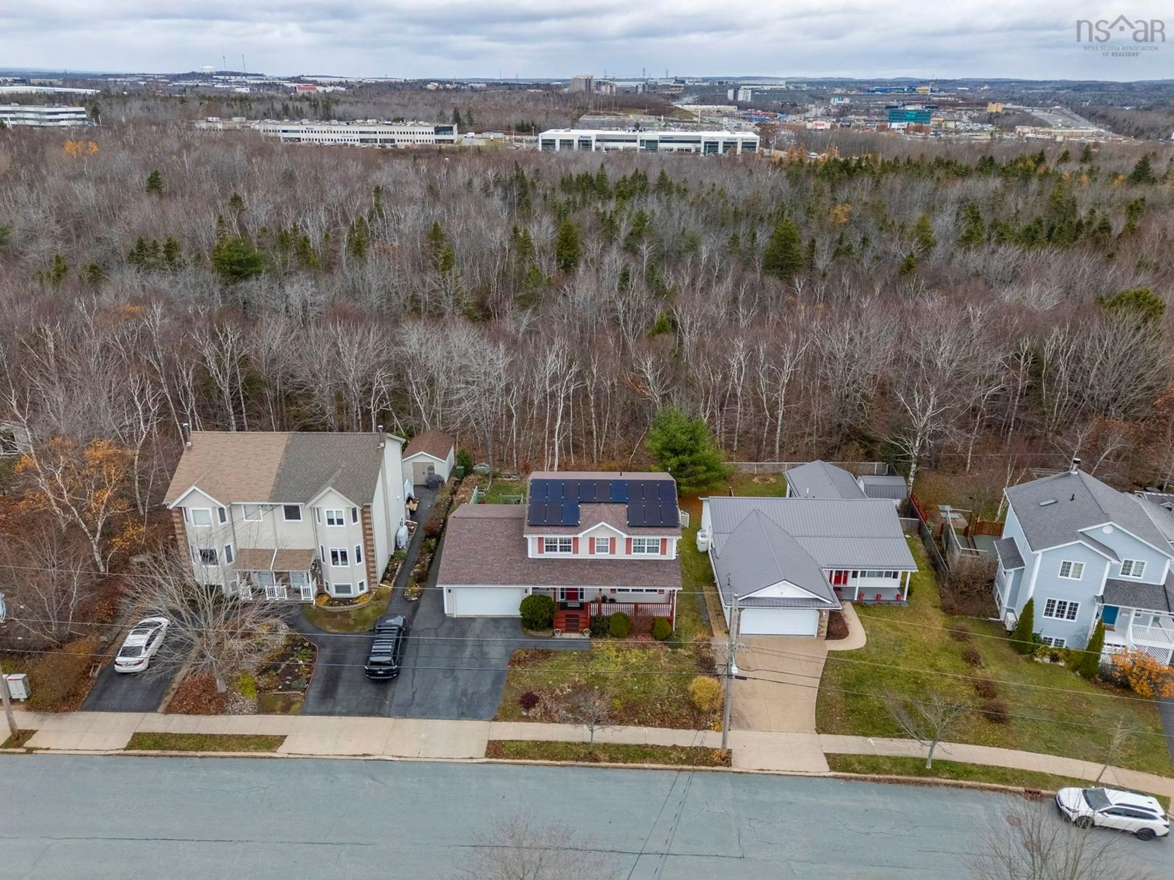 A pic from outside/outdoor area/front of a property/back of a property/a pic from drone, street for 107 Lancaster Dr, Dartmouth Nova Scotia B3A 4X8