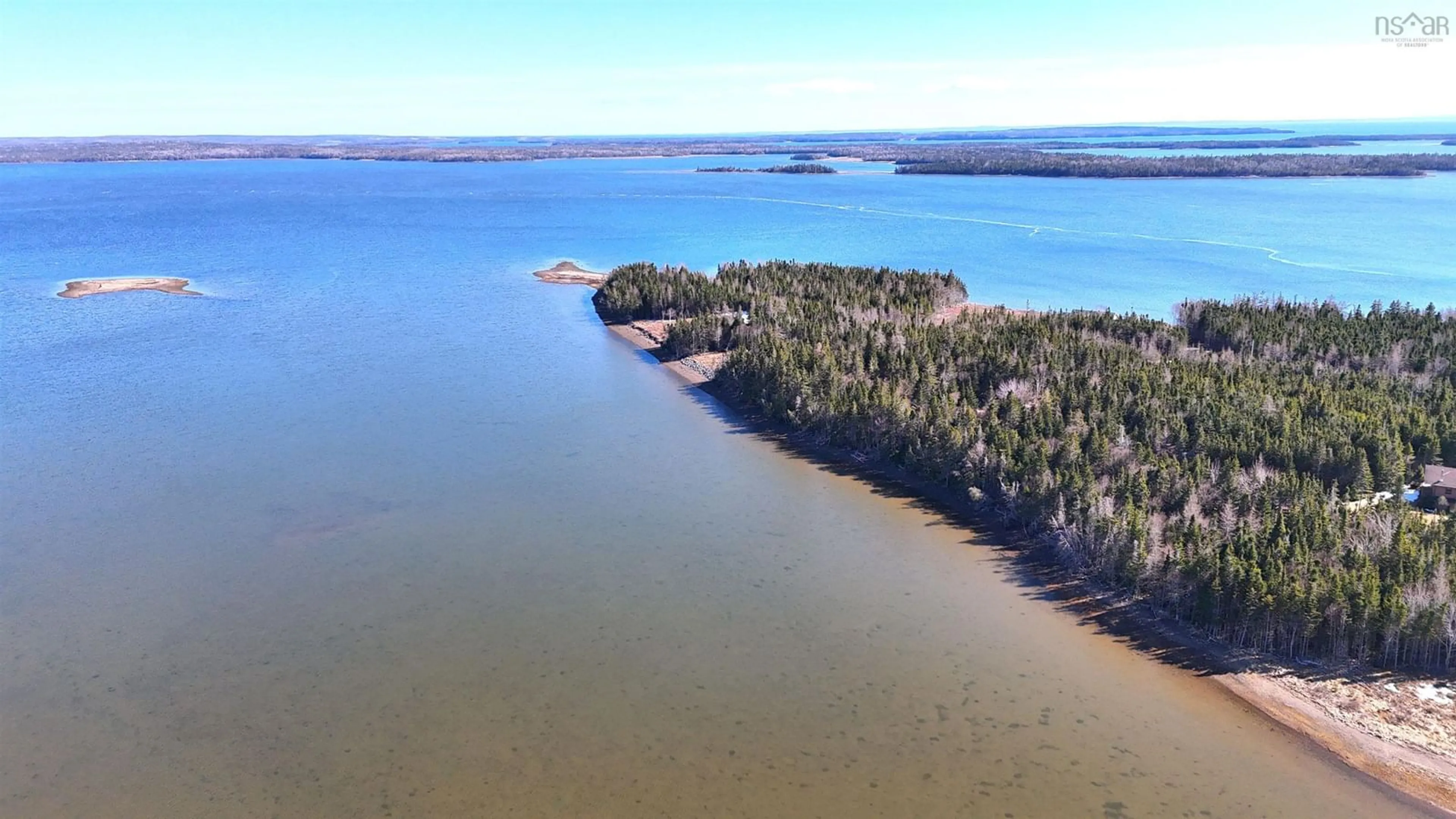 A pic from outside/outdoor area/front of a property/back of a property/a pic from drone, water/lake/river/ocean view for 11 Kelly Lane, Walkerville Nova Scotia B0E 1J0