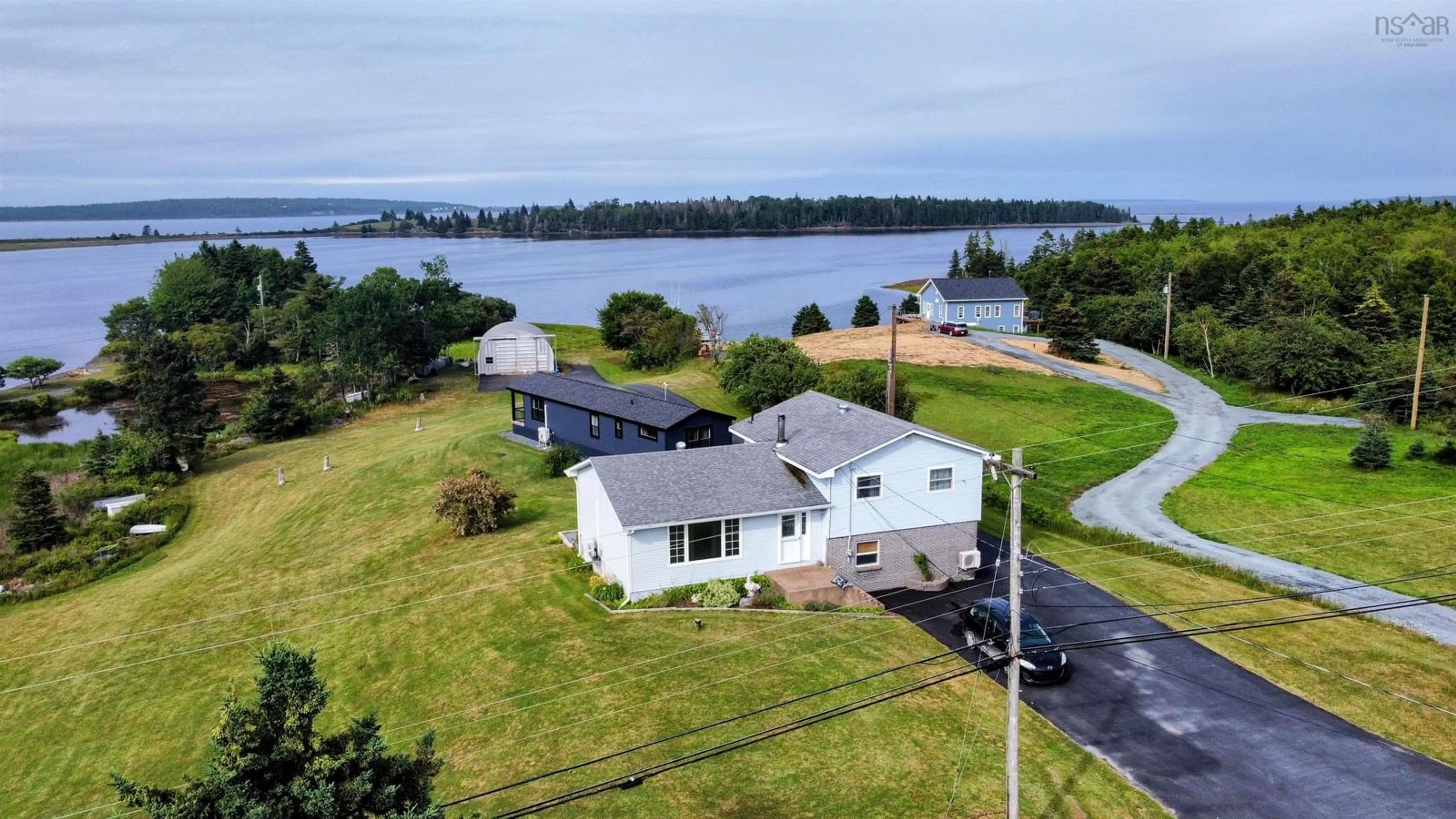 A pic from outside/outdoor area/front of a property/back of a property/a pic from drone, water/lake/river/ocean view for 227 Kingsburg Rd, Lower Rose Bay Nova Scotia B0J 2X0