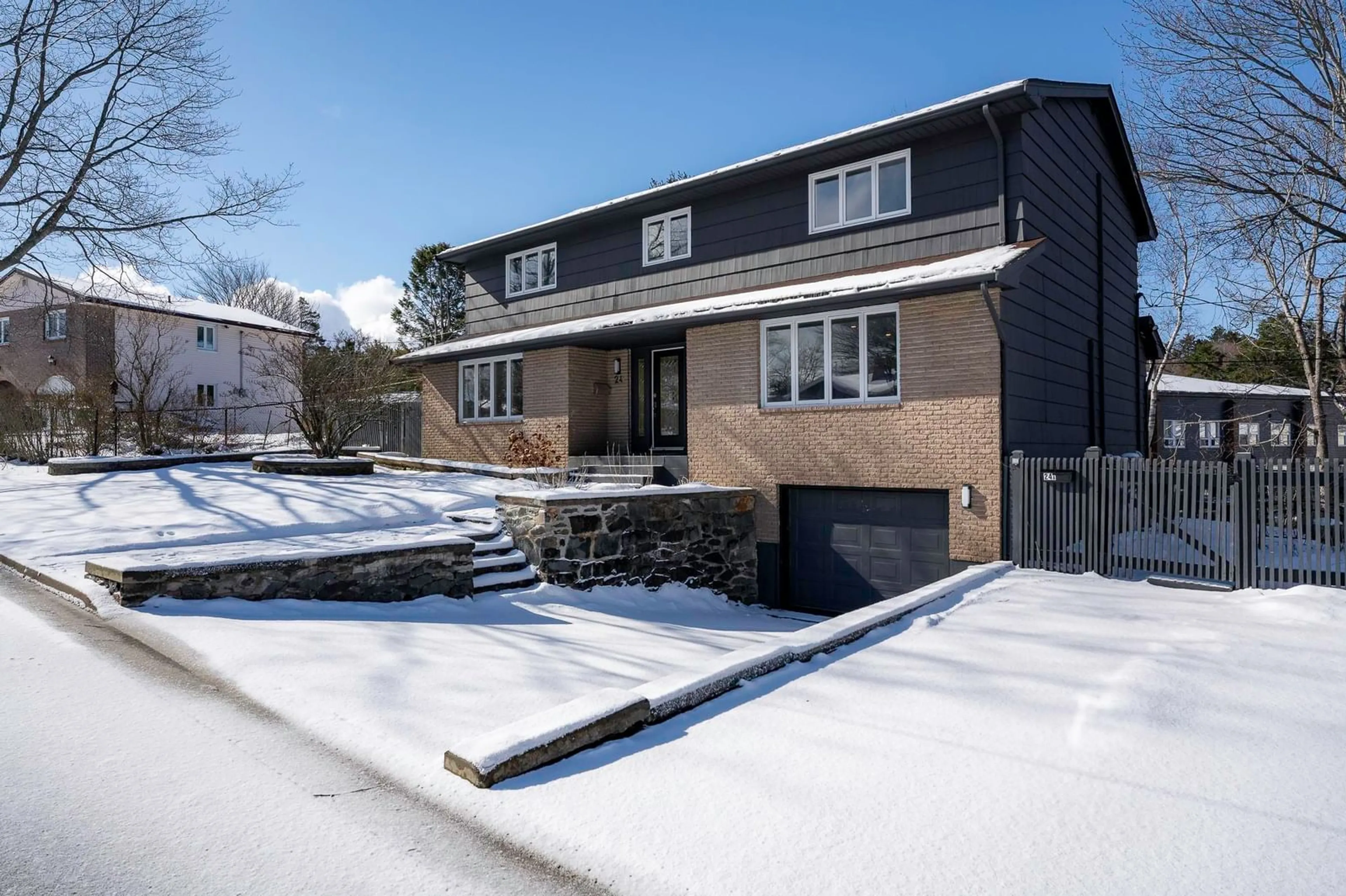 Home with brick exterior material, street for 24 Parmbelle Lane, Halifax Nova Scotia B3M 1N3
