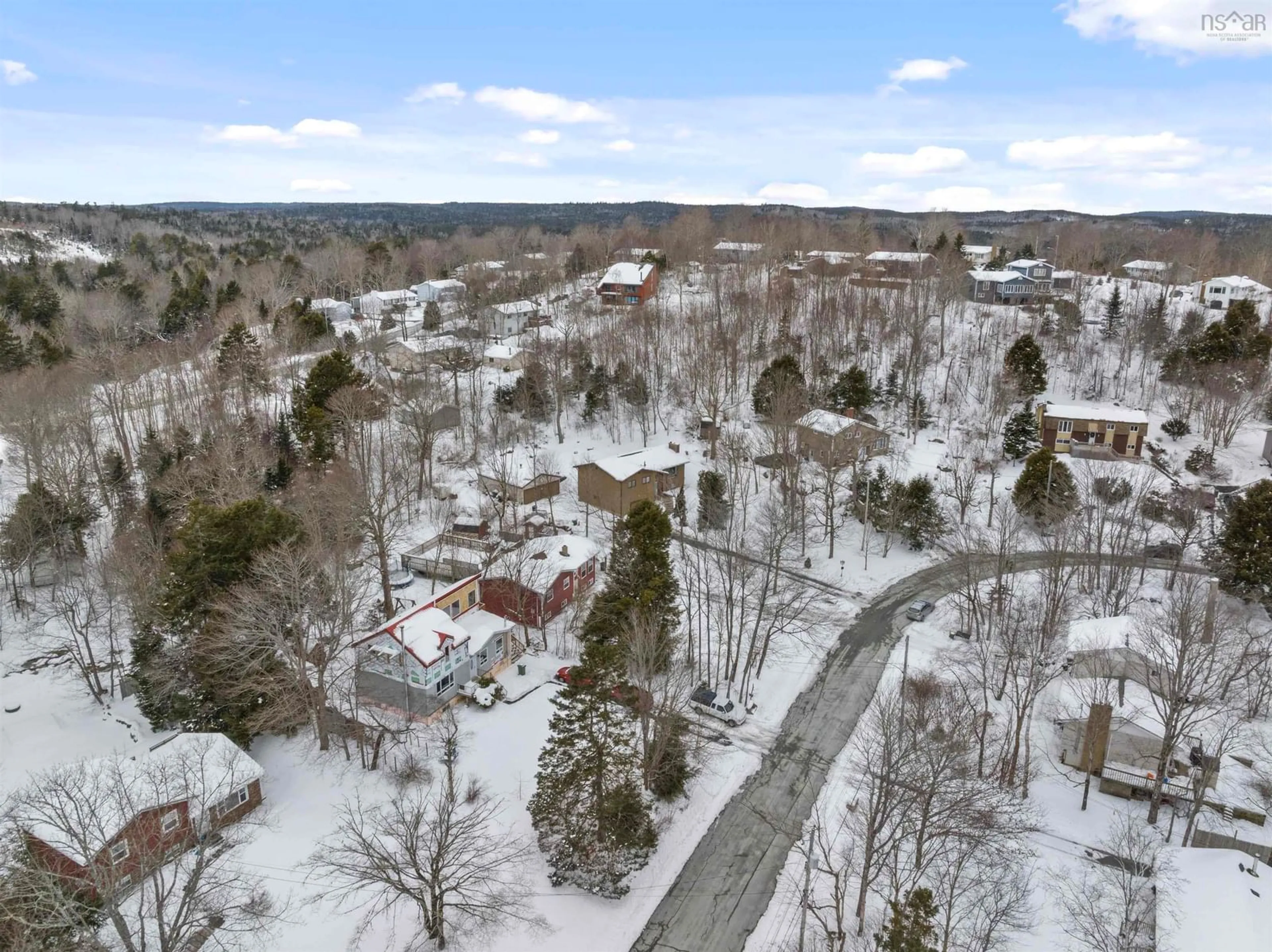A pic from outside/outdoor area/front of a property/back of a property/a pic from drone, forest/trees view for 86 Theresa Crt, Lake Echo Nova Scotia B3E 1B1