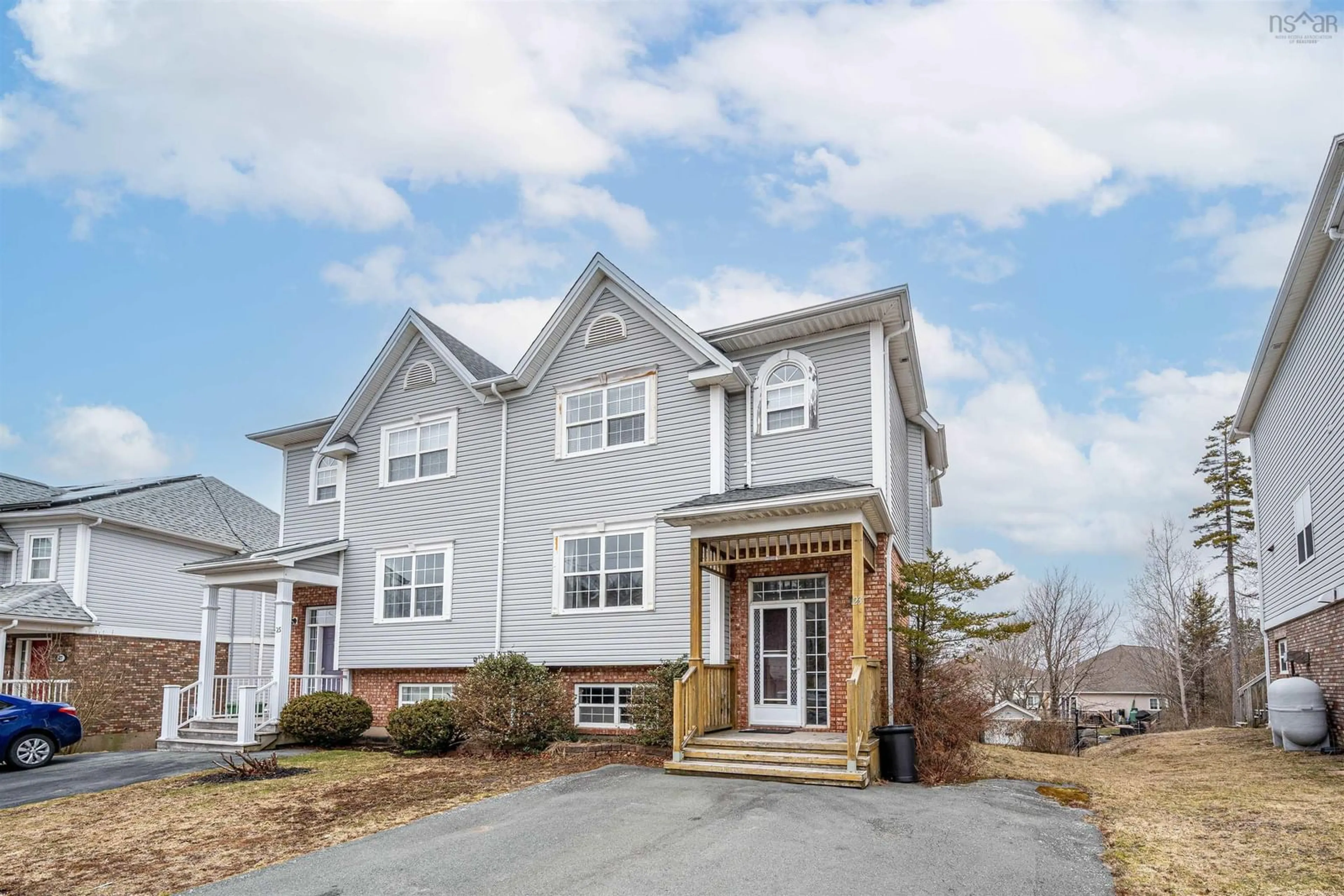 Home with vinyl exterior material, street for 23 Stratford Way, Halifax Nova Scotia B3S 1E5