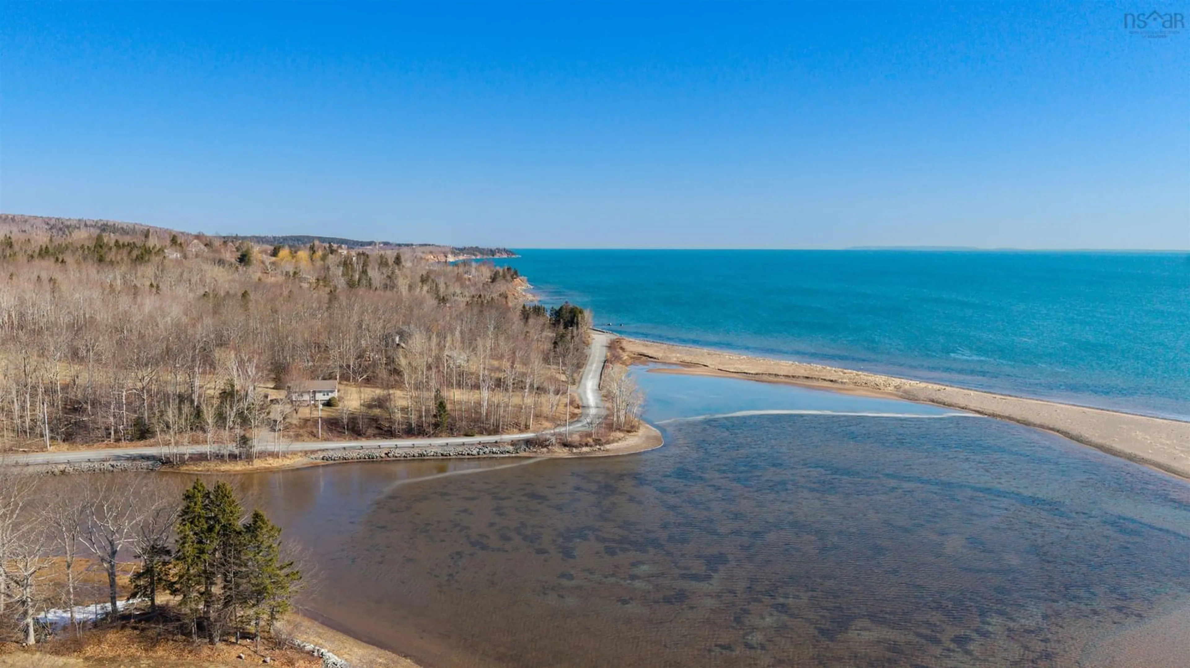 A pic from outside/outdoor area/front of a property/back of a property/a pic from drone, water/lake/river/ocean view for 107 Mahoneys Beach Rd, Mahoneys Beach Nova Scotia B2G 2L2