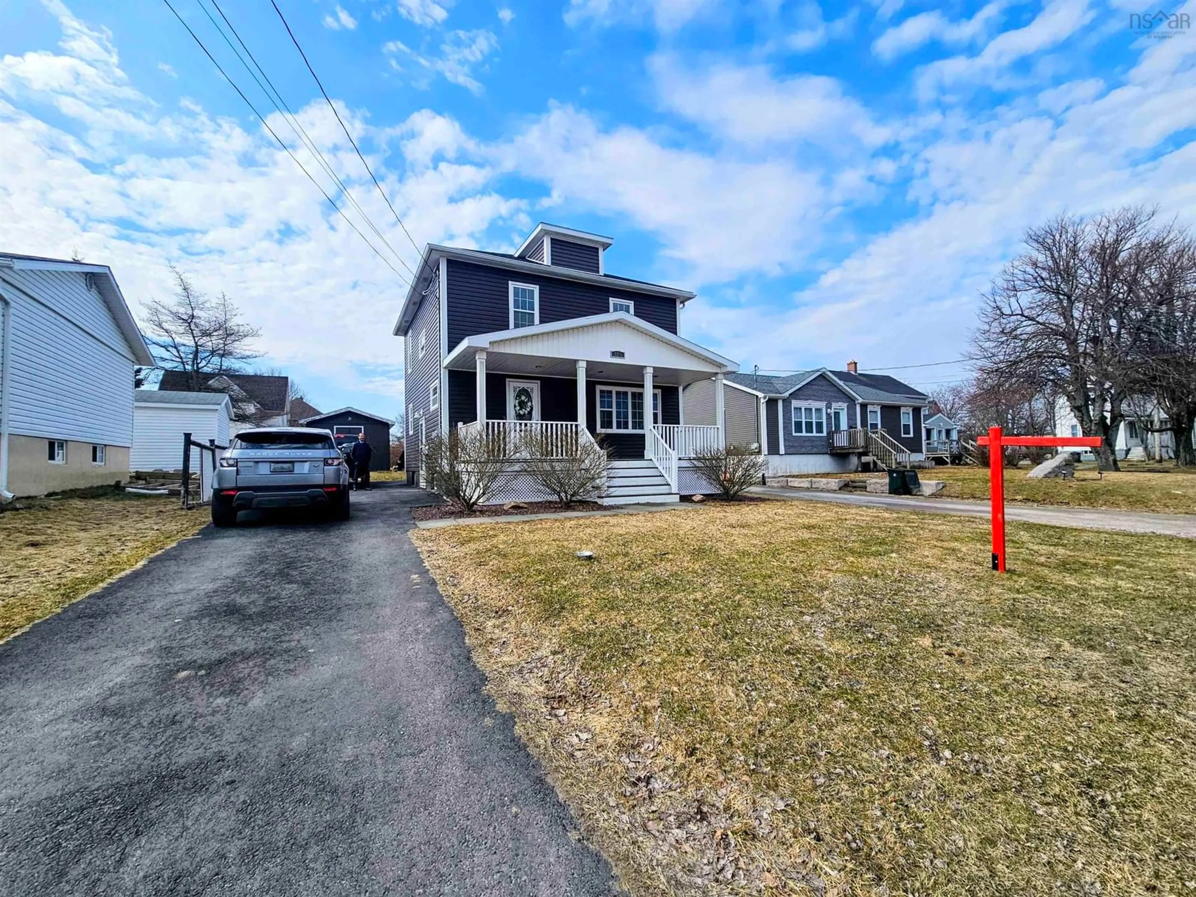 A pic from outside/outdoor area/front of a property/back of a property/a pic from drone, street for 815 Main St, Glace Bay Nova Scotia B1A 4Z2