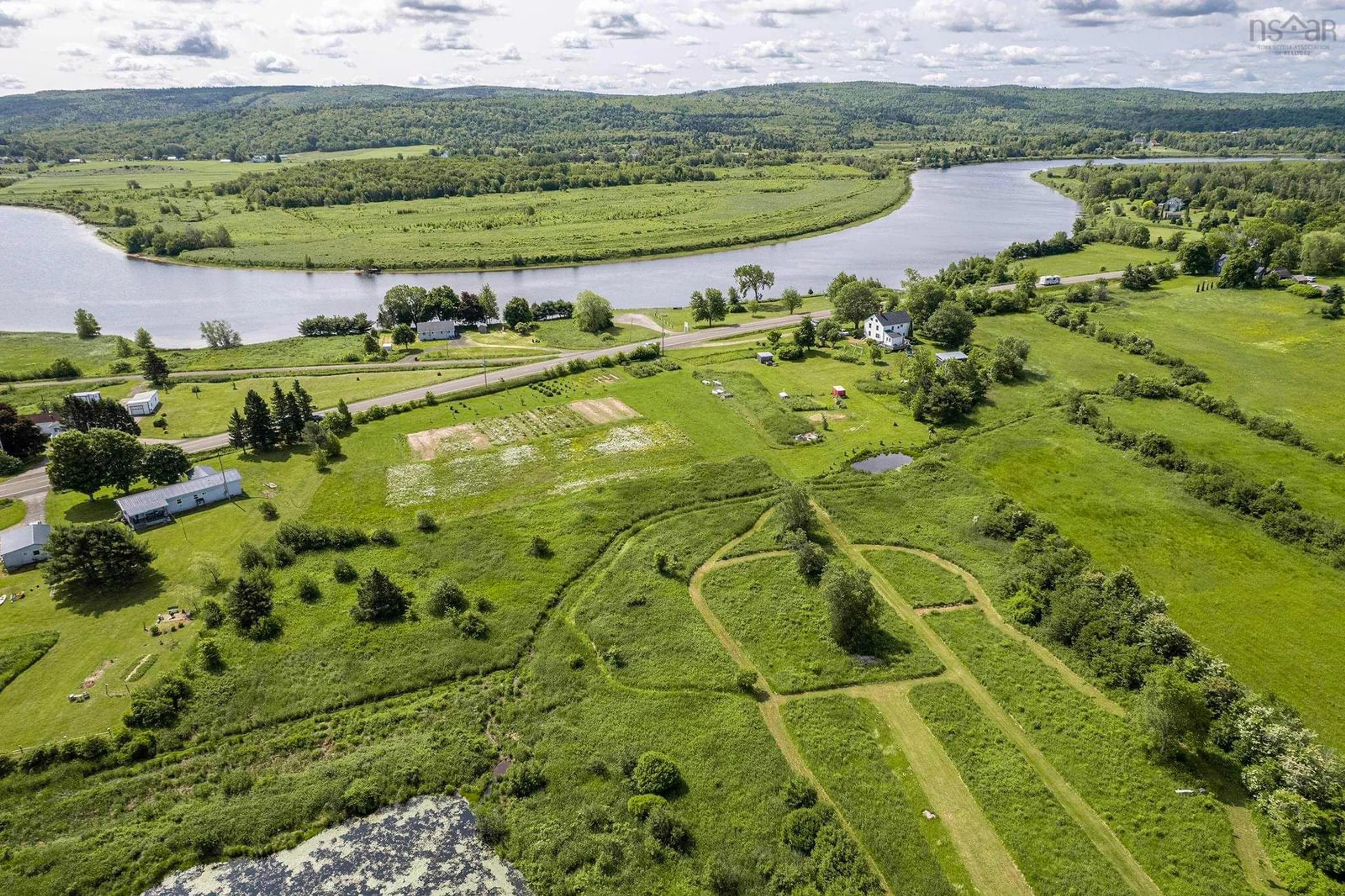 A pic from outside/outdoor area/front of a property/back of a property/a pic from drone, water/lake/river/ocean view for 7455 Highway 1, Upper Granville Nova Scotia B0S 1A0