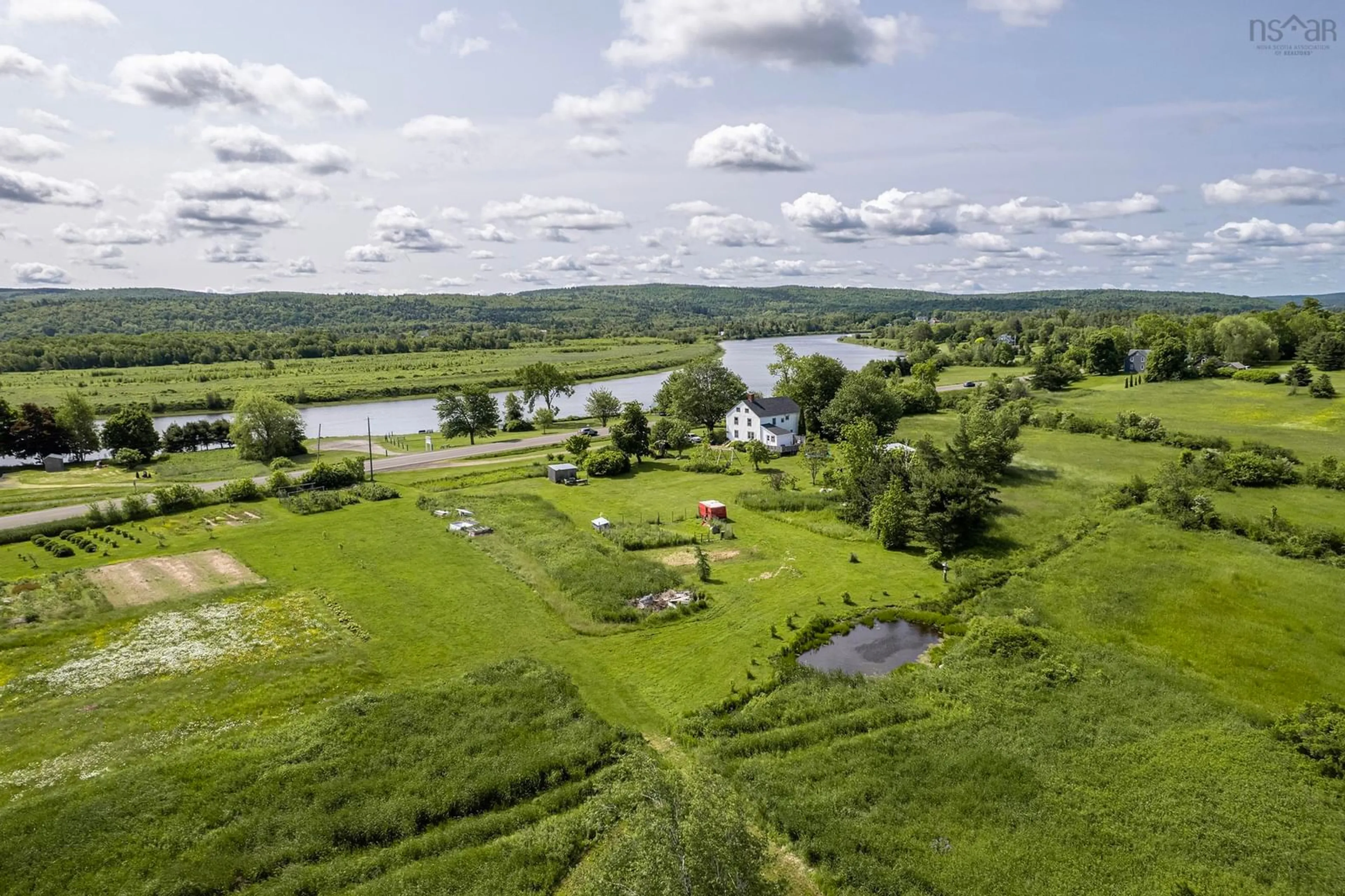A pic from outside/outdoor area/front of a property/back of a property/a pic from drone, water/lake/river/ocean view for 7455 Highway 1, Upper Granville Nova Scotia B0S 1A0