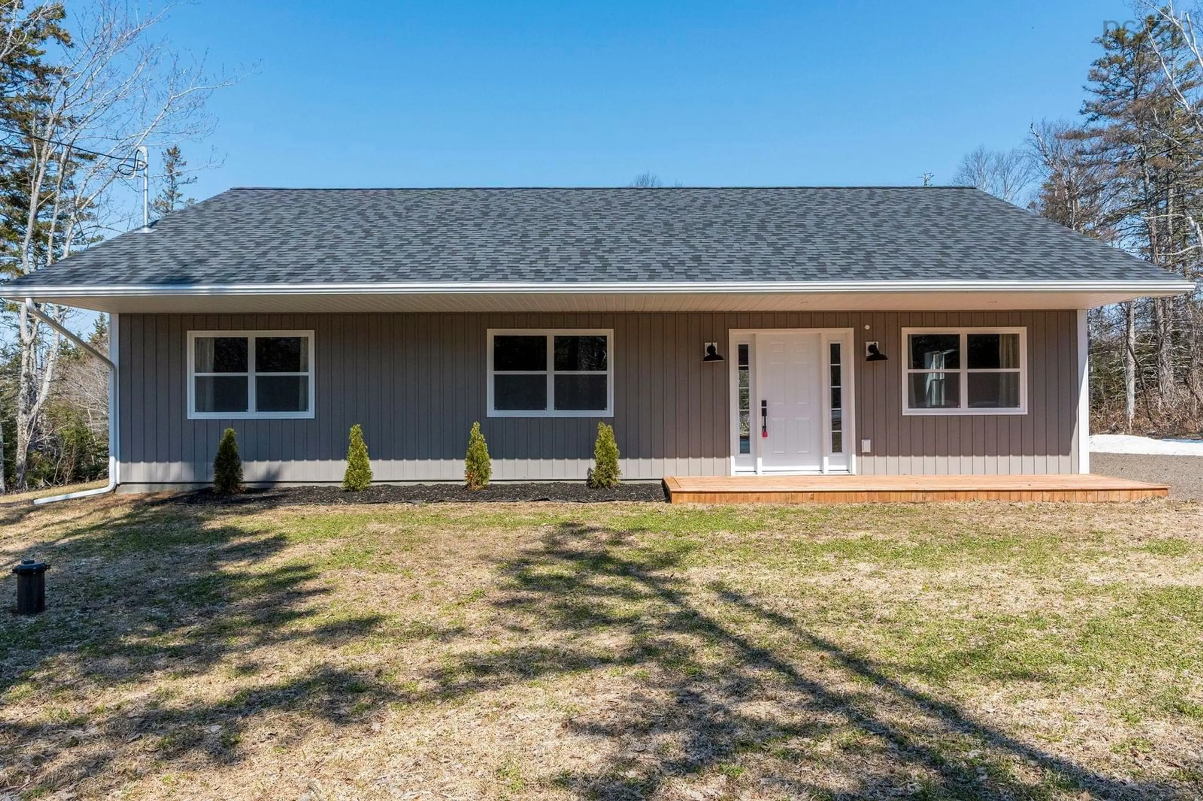 Home with vinyl exterior material, street for 1960 Long Point Rd, Burlington Nova Scotia B0P 1E0