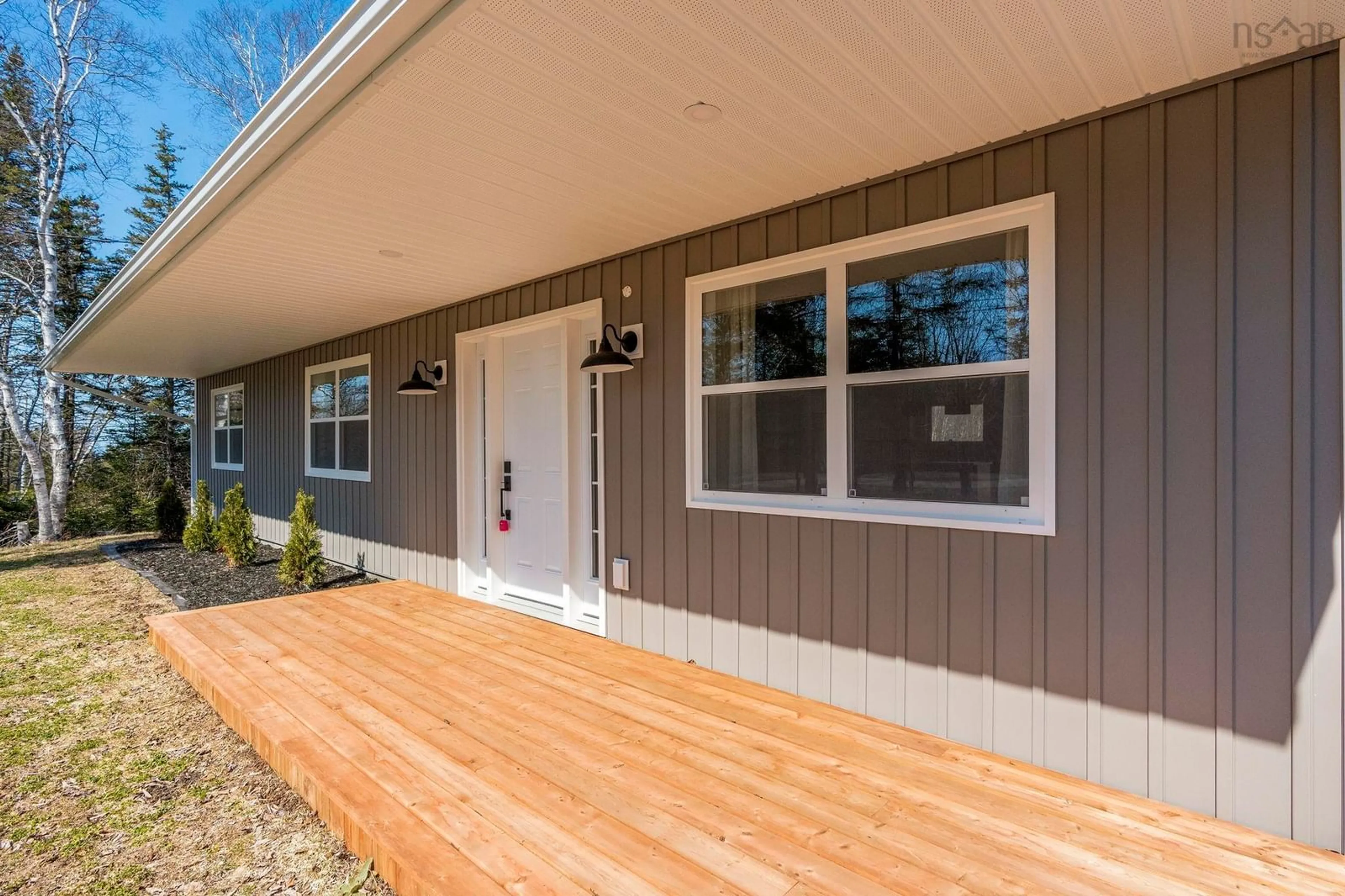 Home with vinyl exterior material, street for 1960 Long Point Rd, Burlington Nova Scotia B0P 1E0