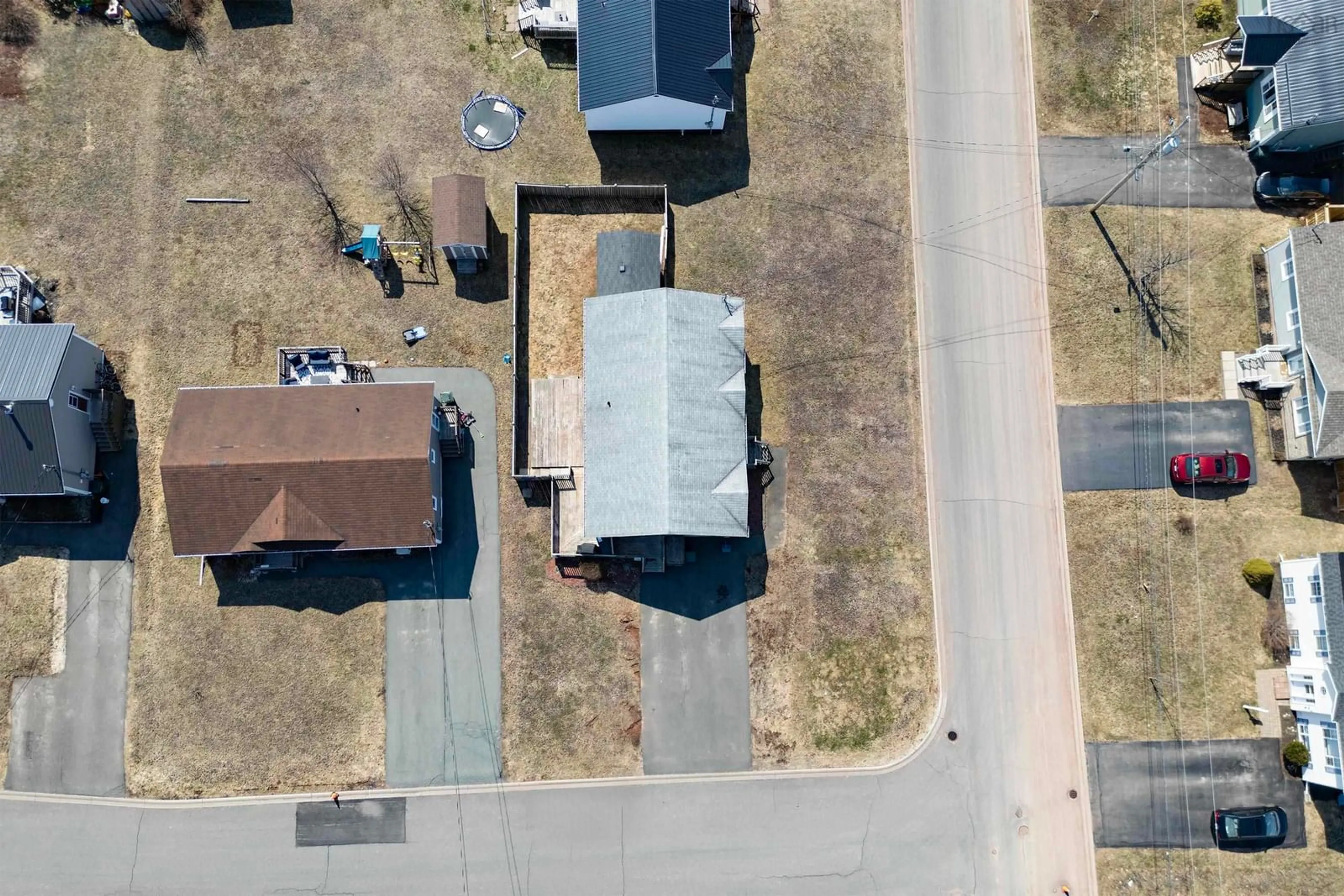 A pic from outside/outdoor area/front of a property/back of a property/a pic from drone, street for 1 Casper Crt, Amherst Nova Scotia B4H 0A7