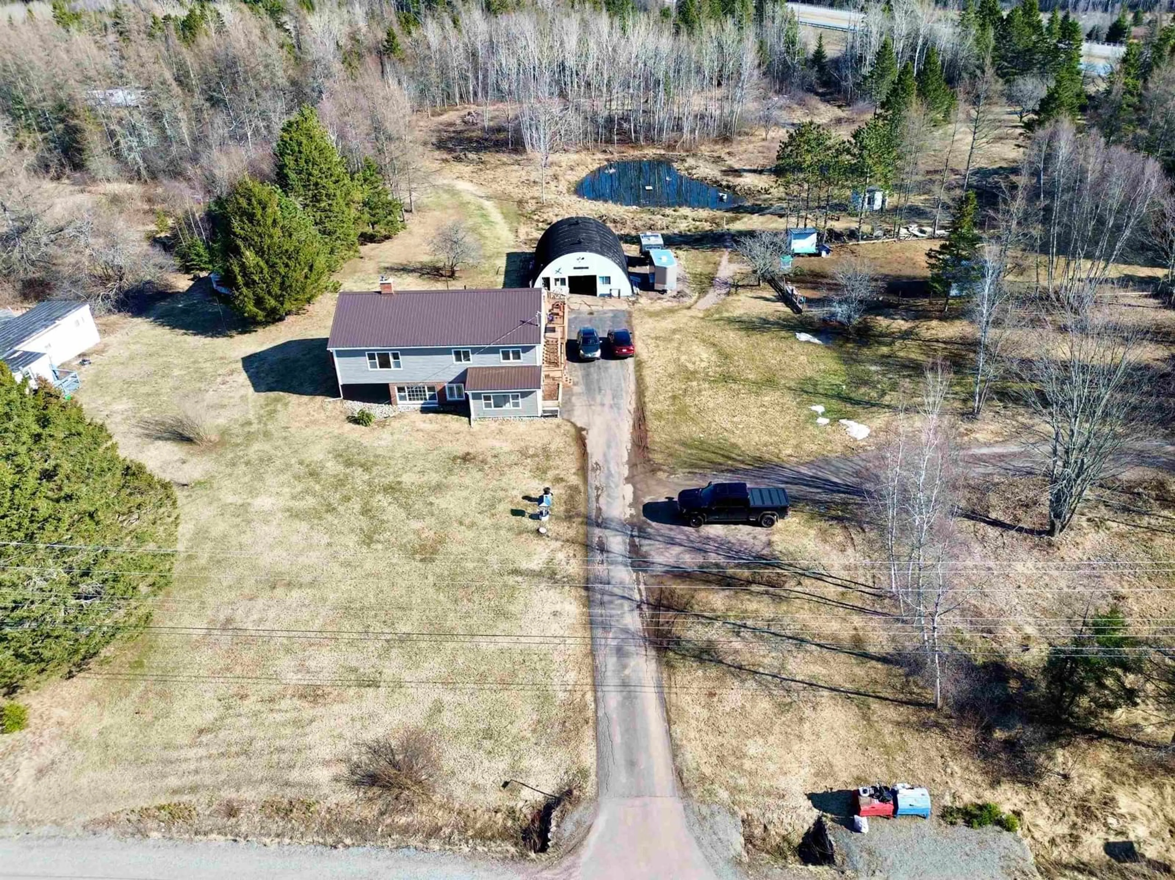 A pic from outside/outdoor area/front of a property/back of a property/a pic from drone, unknown for 636 Macdonald Rd, Brookdale Nova Scotia B4H 3Y4