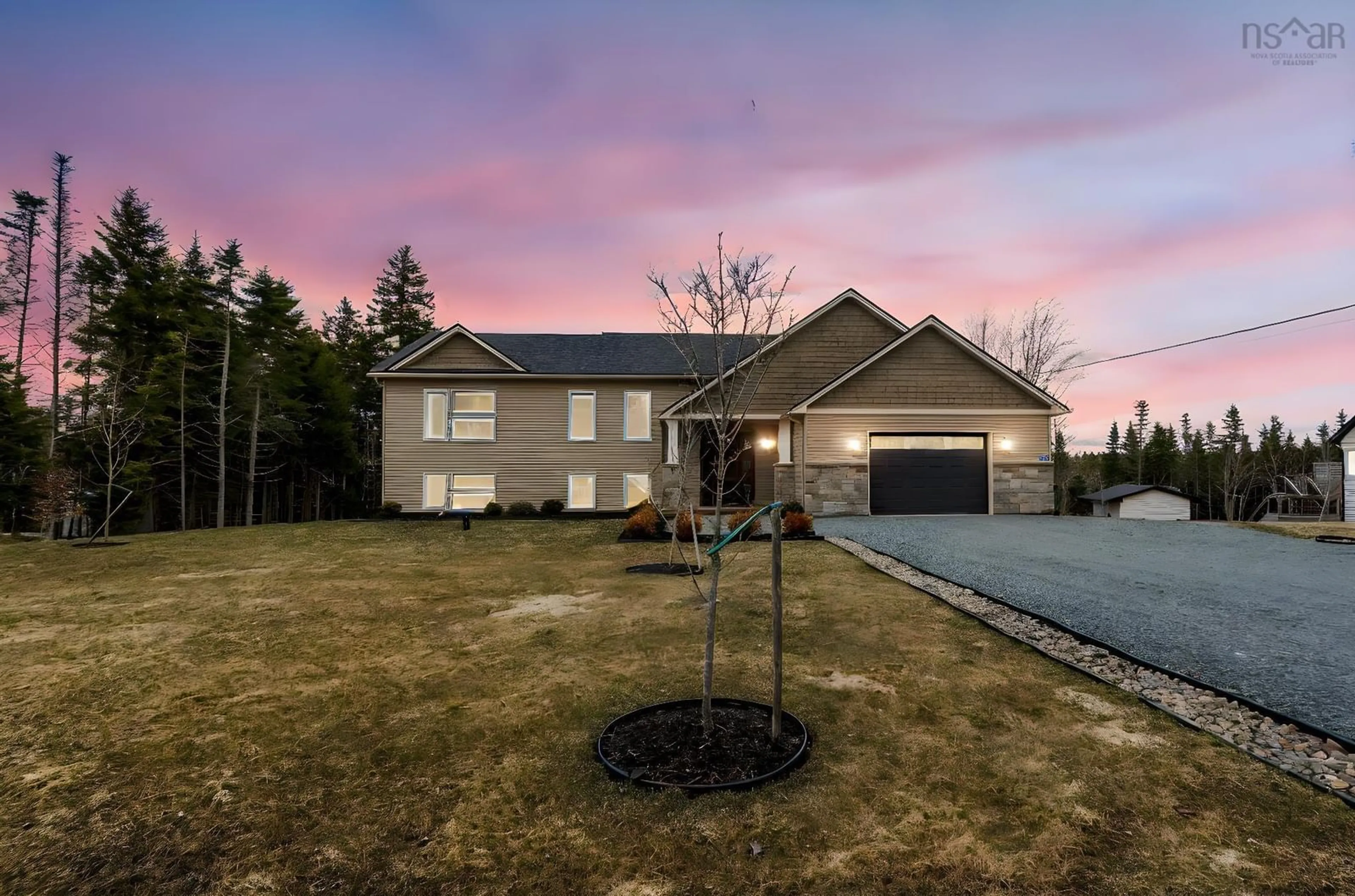 A pic from outside/outdoor area/front of a property/back of a property/a pic from drone, street for 237 Magenta Dr, Upper Sackville Nova Scotia B4E 0M7