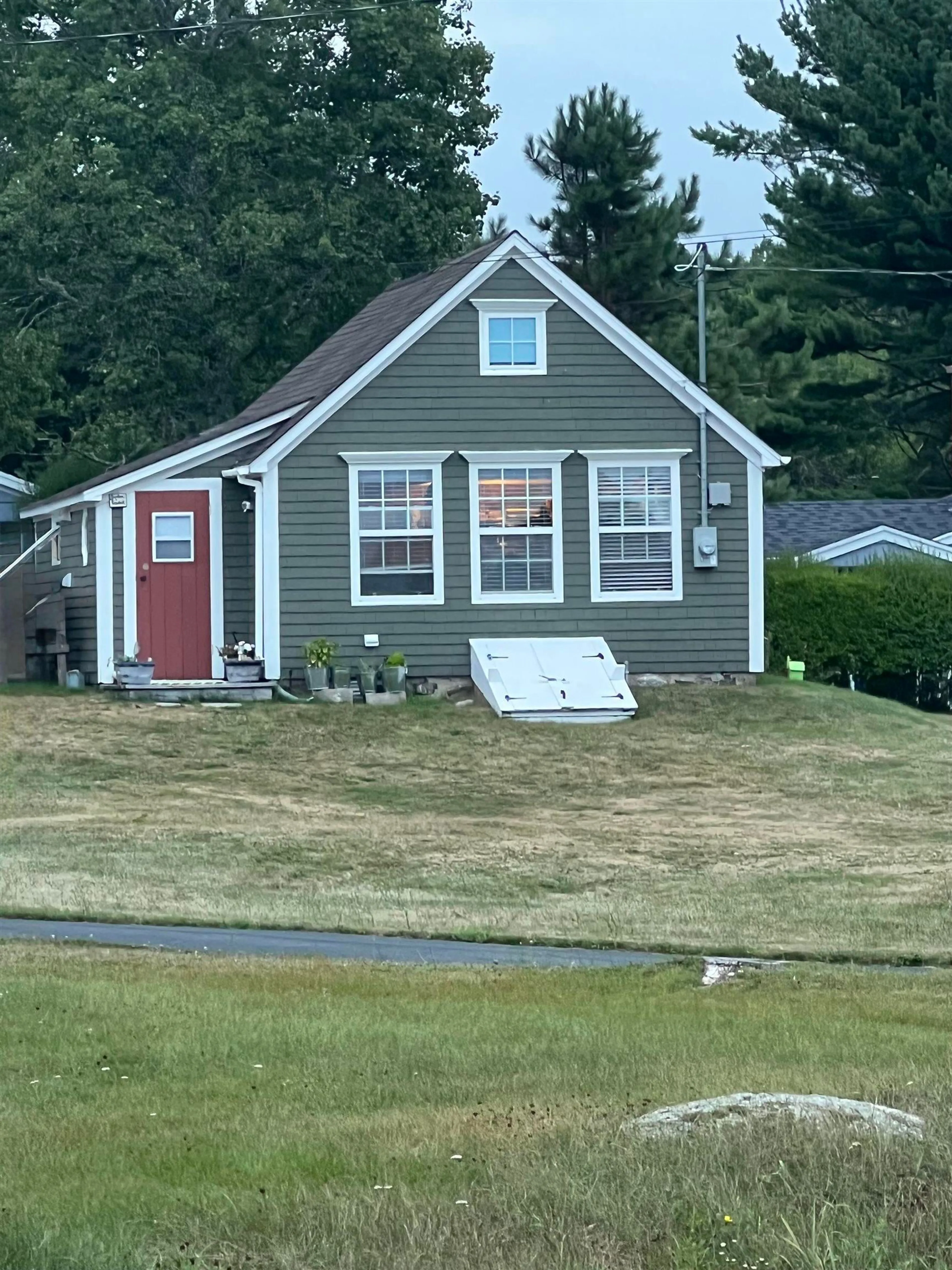 Home with vinyl exterior material, street for 78 Marriotts Cove Rd, Marriotts Cove Nova Scotia B0J 1K0