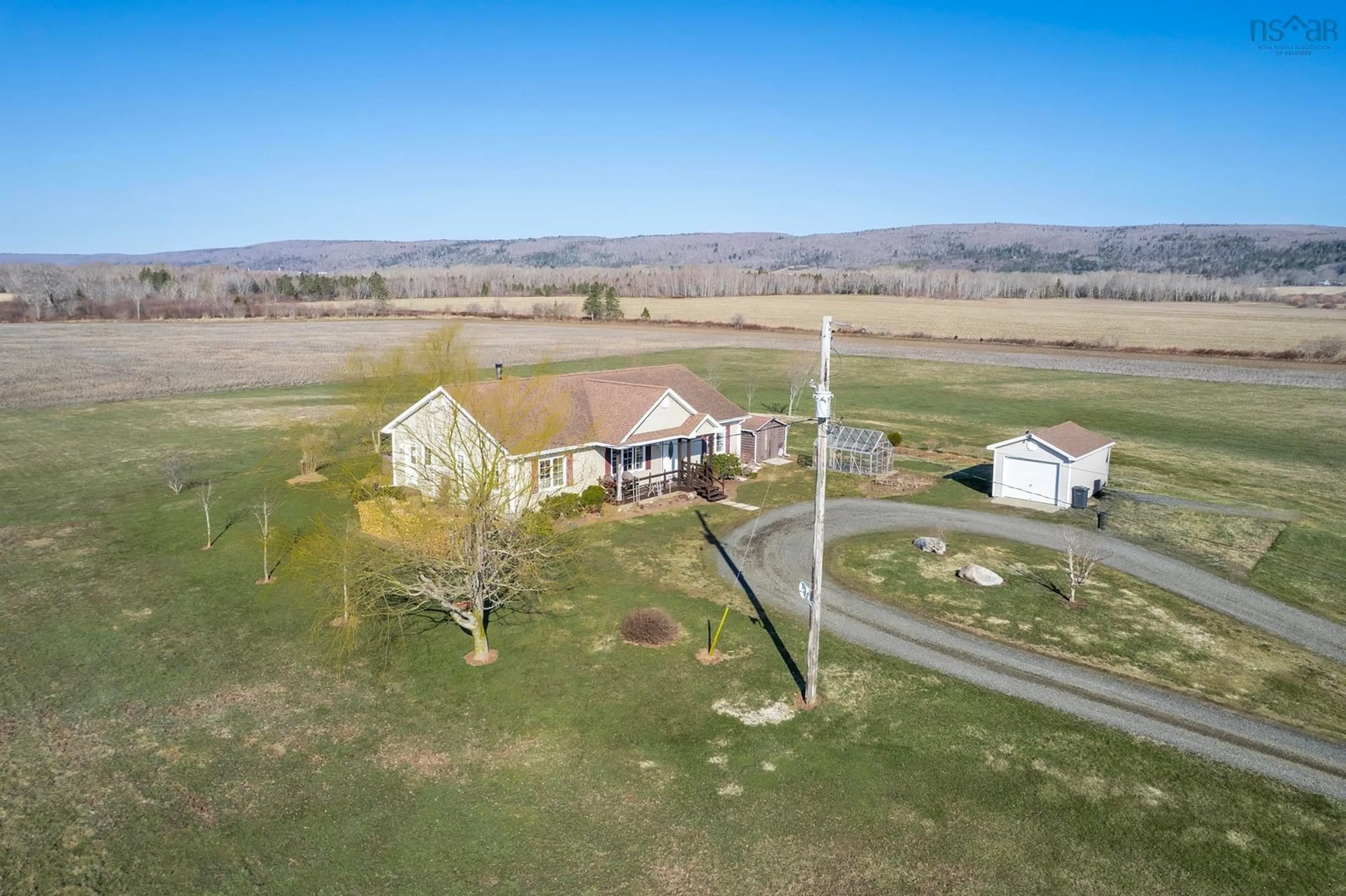 A pic from outside/outdoor area/front of a property/back of a property/a pic from drone, mountain view for 509 Fitch Rd, Lawrencetown Nova Scotia B0S 1M0