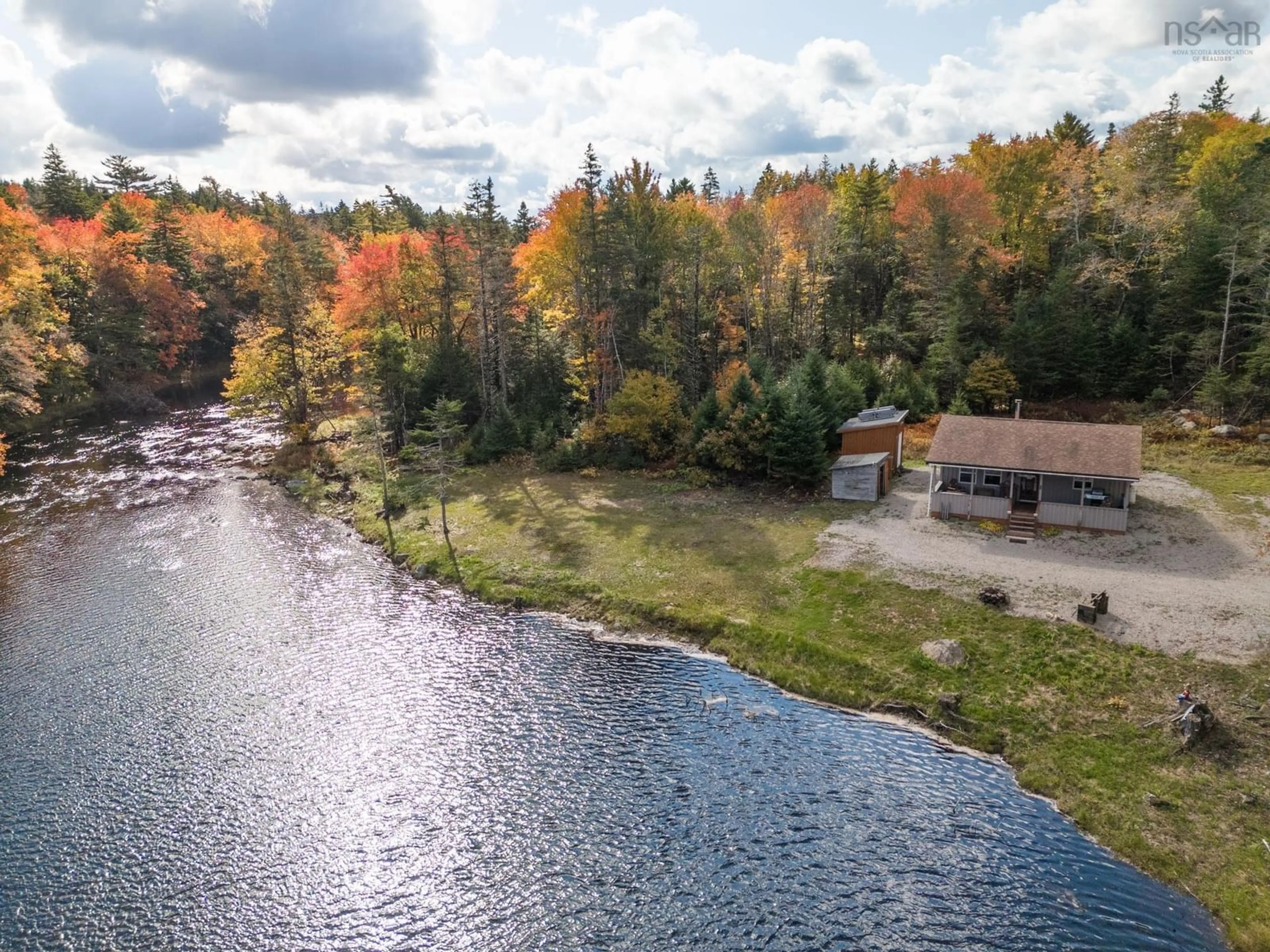 A pic from outside/outdoor area/front of a property/back of a property/a pic from drone, water/lake/river/ocean view for 1060 North Kemptville Rd, North Kemptville Nova Scotia B5A 5P2
