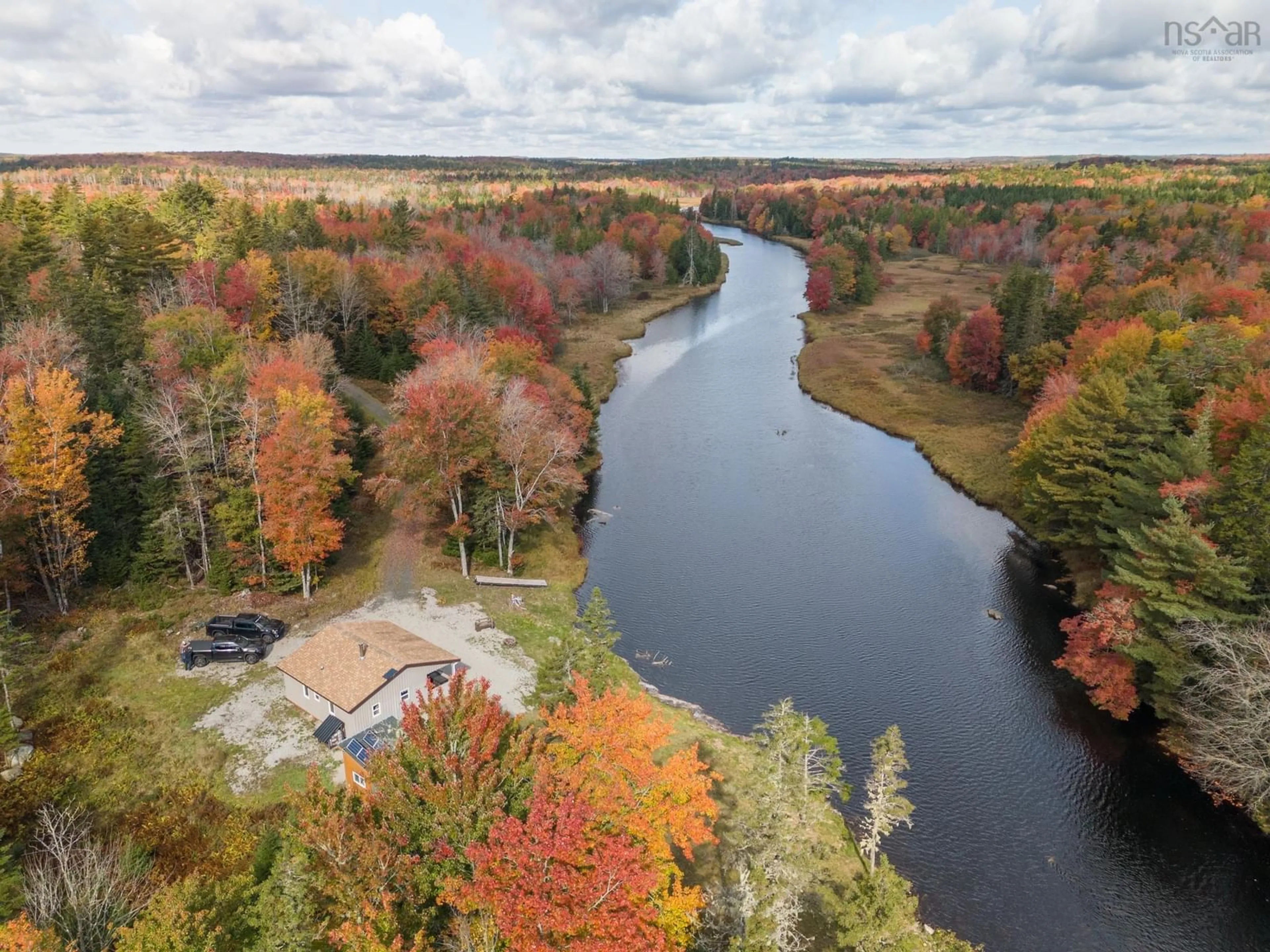 A pic from outside/outdoor area/front of a property/back of a property/a pic from drone, water/lake/river/ocean view for 1060 North Kemptville Rd, North Kemptville Nova Scotia B5A 5P2