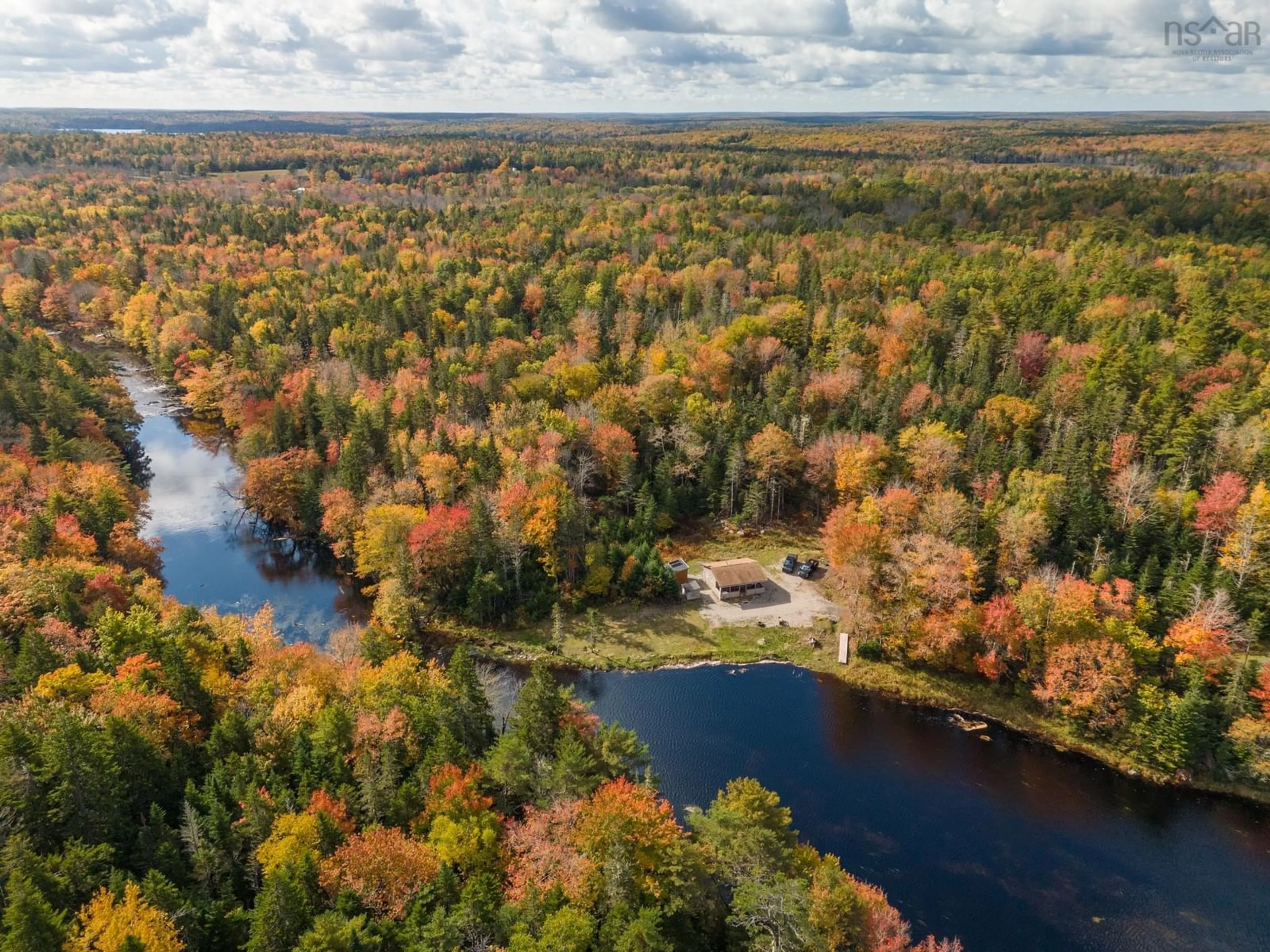 A pic from outside/outdoor area/front of a property/back of a property/a pic from drone, water/lake/river/ocean view for 1060 North Kemptville Rd, North Kemptville Nova Scotia B5A 5P2
