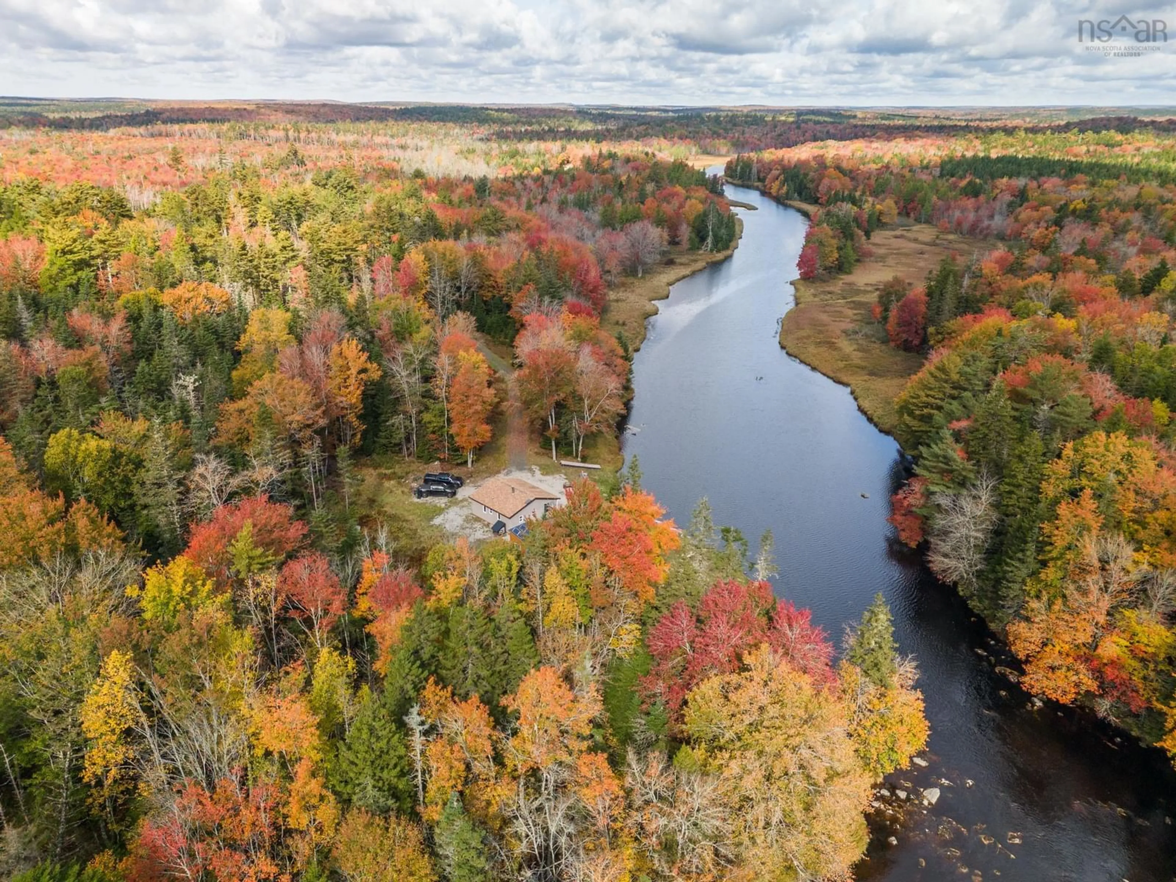 A pic from outside/outdoor area/front of a property/back of a property/a pic from drone, water/lake/river/ocean view for 1060 North Kemptville Rd, North Kemptville Nova Scotia B5A 5P2