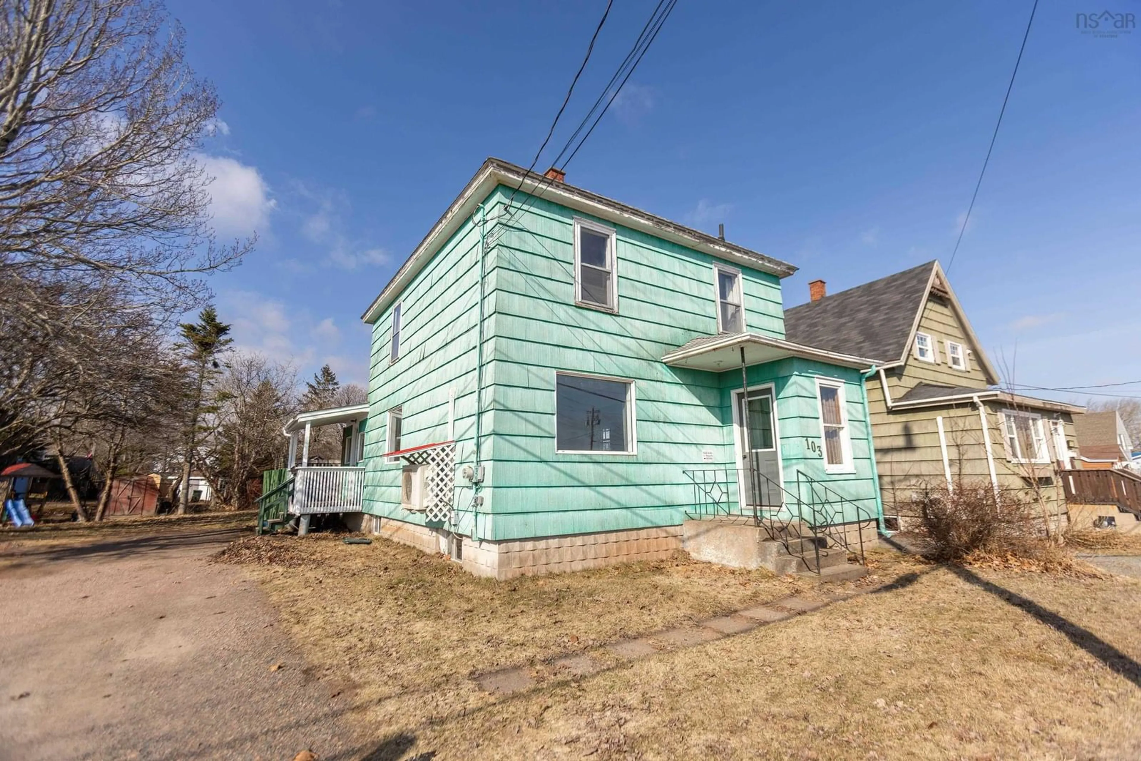 A pic from outside/outdoor area/front of a property/back of a property/a pic from drone, street for 103 Hickman St, Amherst Nova Scotia B4H 2M7