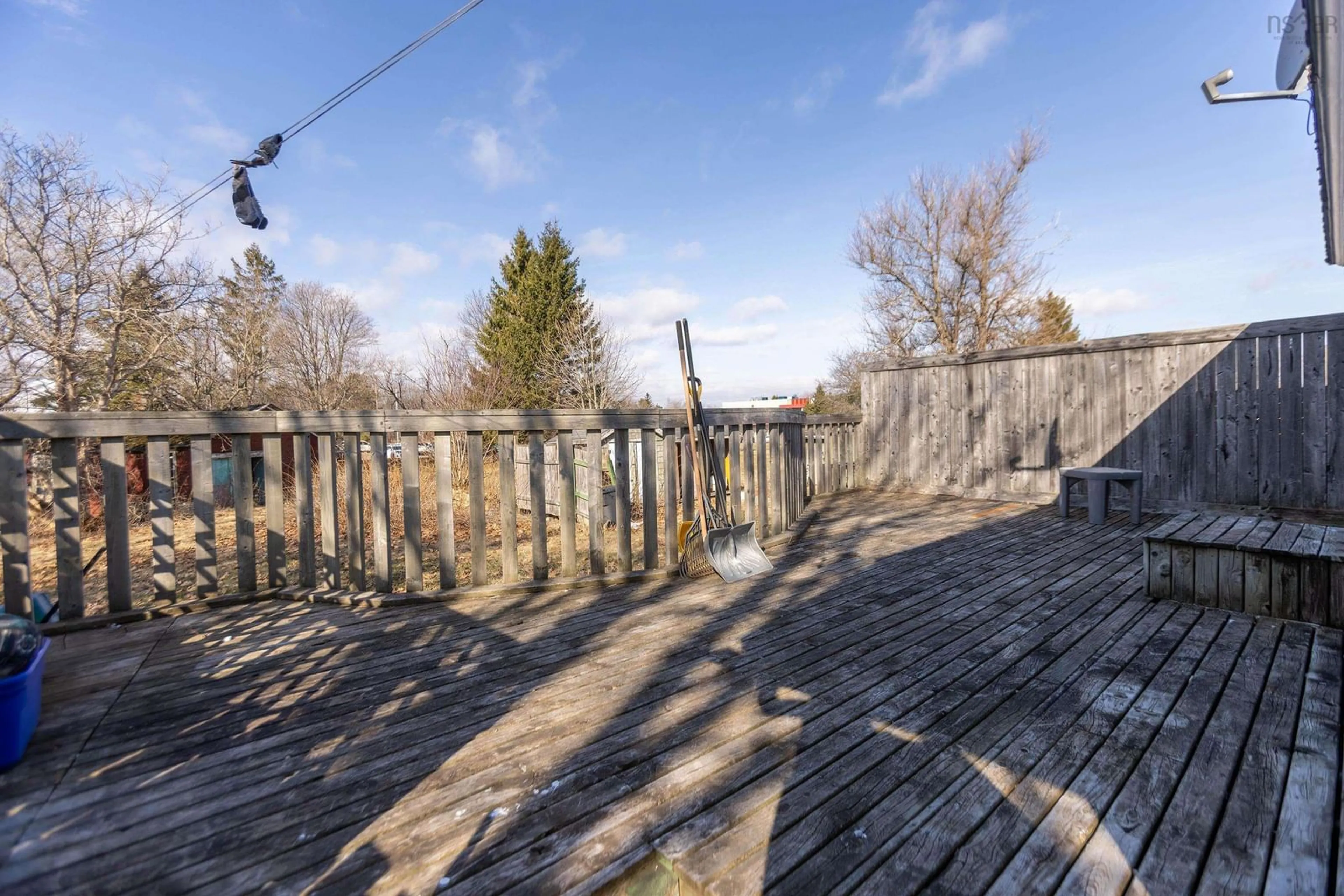 Patio, forest/trees view for 103 Hickman St, Amherst Nova Scotia B4H 2M7