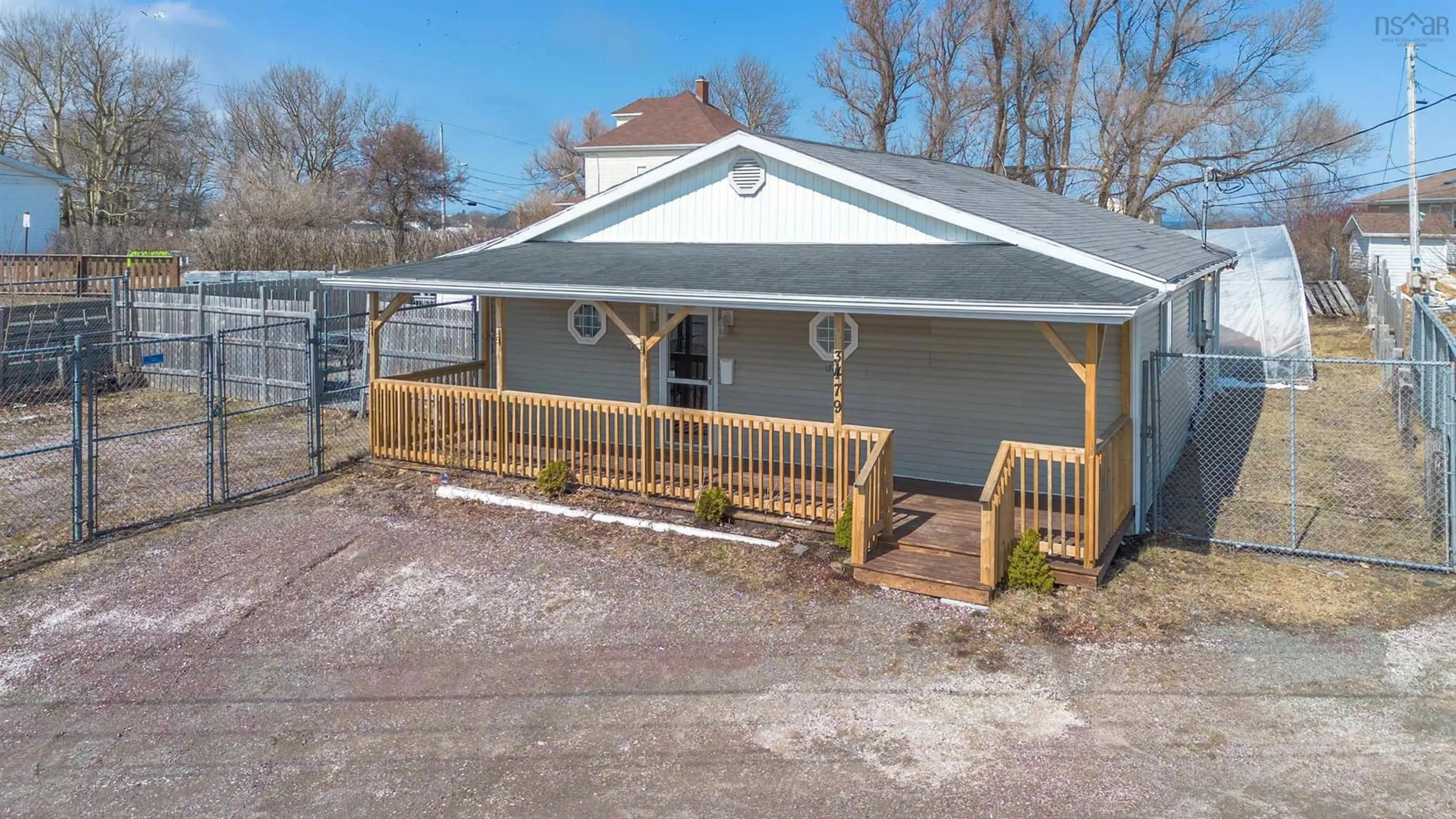 A pic from outside/outdoor area/front of a property/back of a property/a pic from drone, street for 3479 Plummer Ave, New Waterford Nova Scotia B1H 1Z9